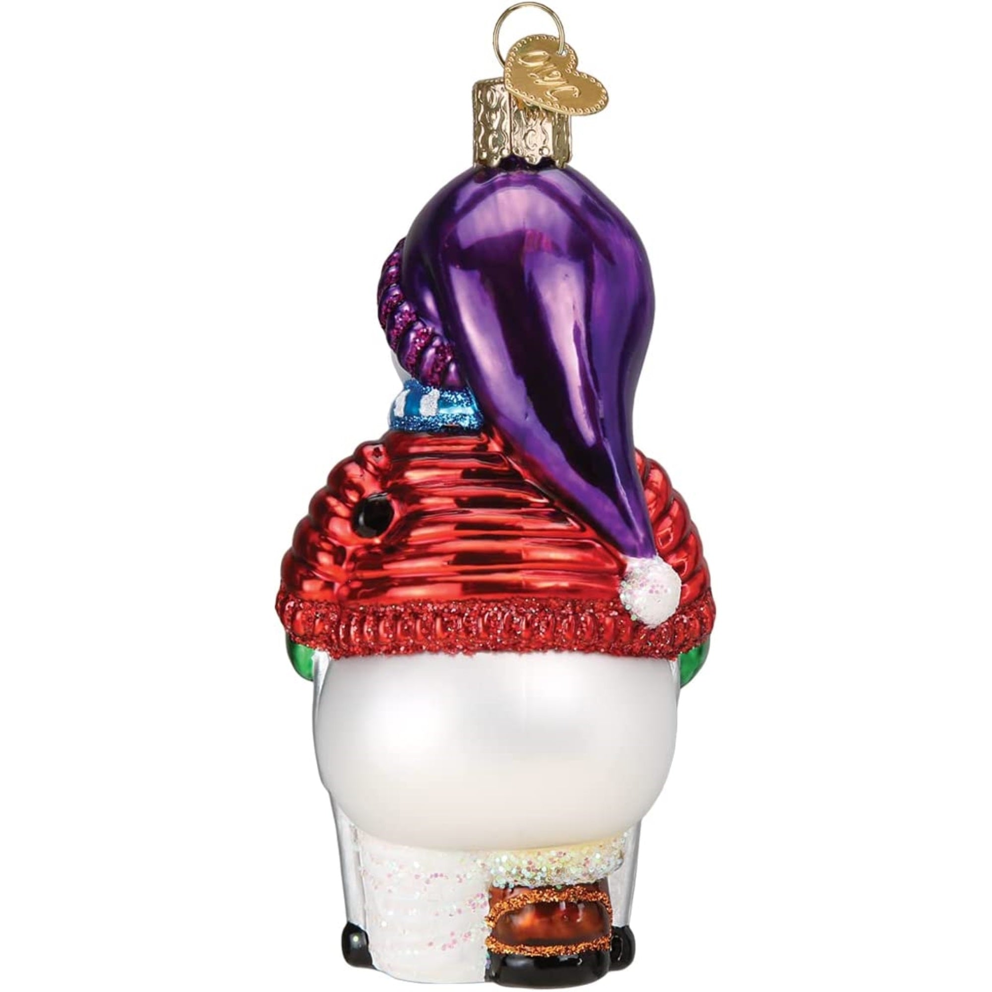 Old World Christmas Blown Glass Christmas Ornament, Snowman with Crutches