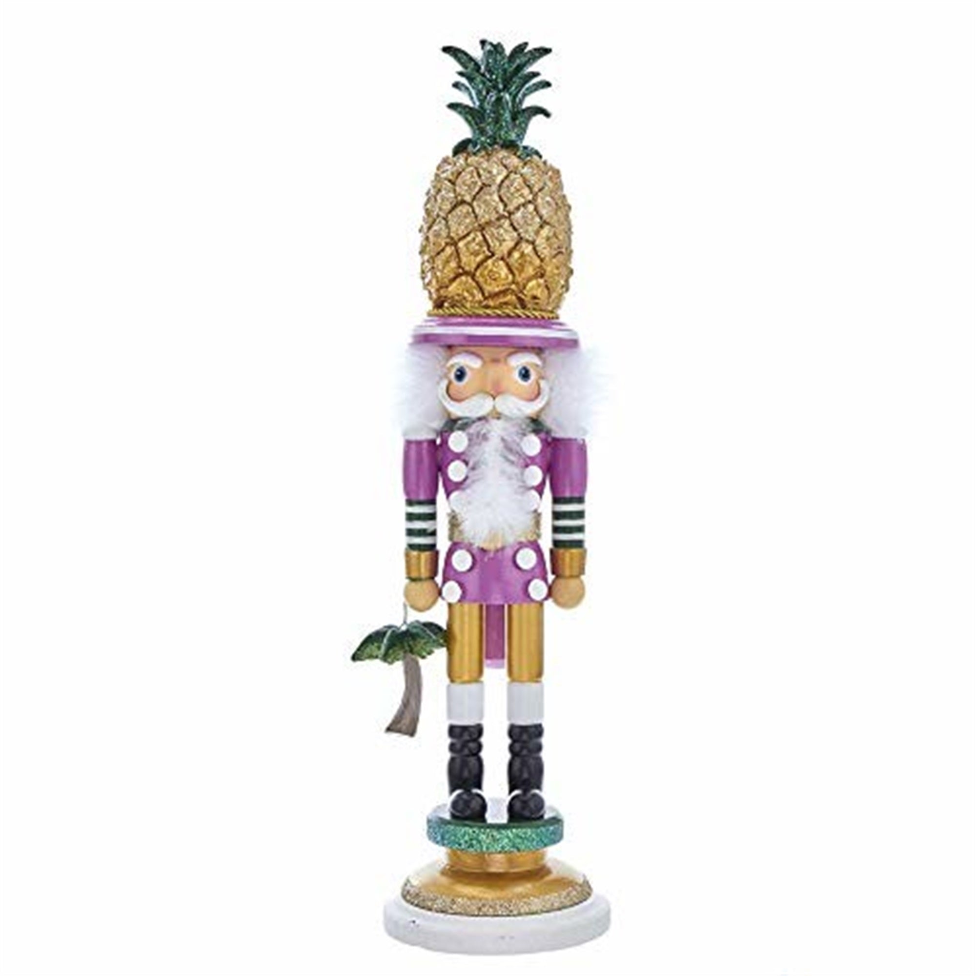 Kurt Adler Hollywood Nutcracker Collection, Pineapple Hat Nutcracker, 19.5"