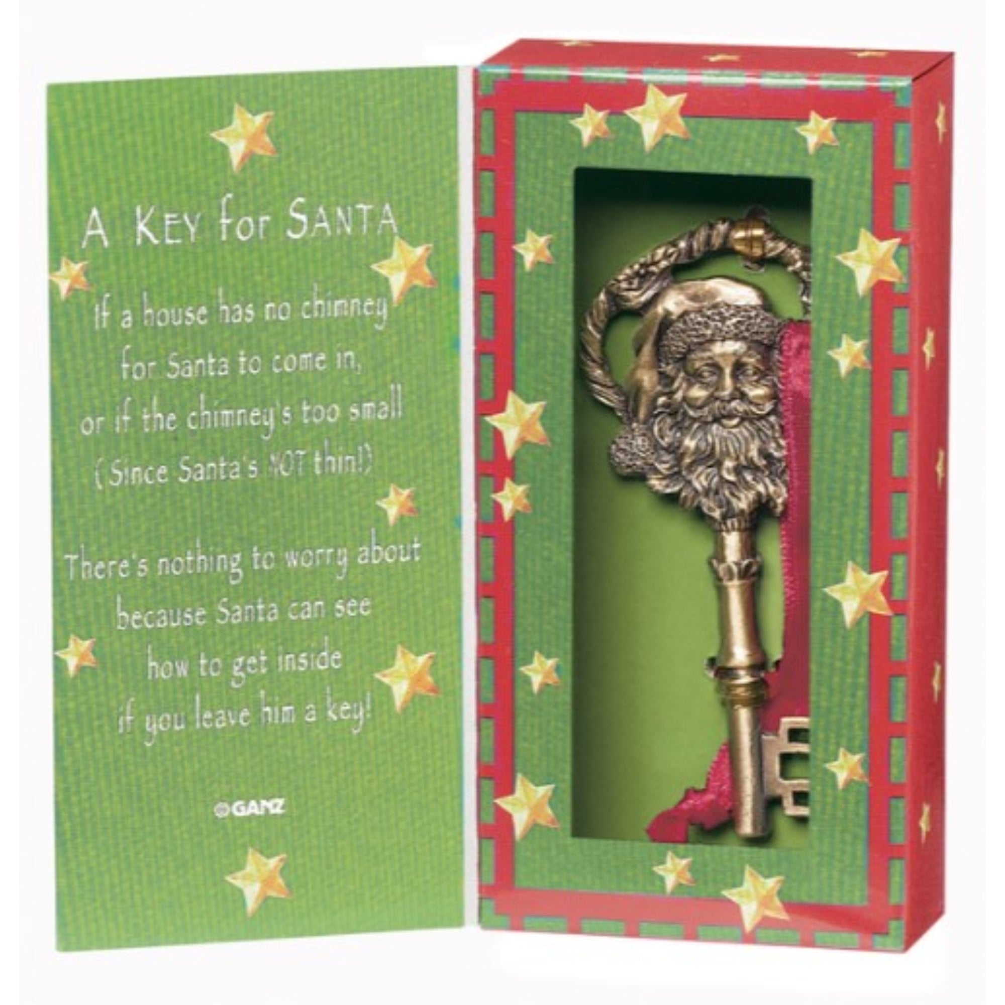 Ganz A Key for Santa Hanging Ornament with Box, 3.5"