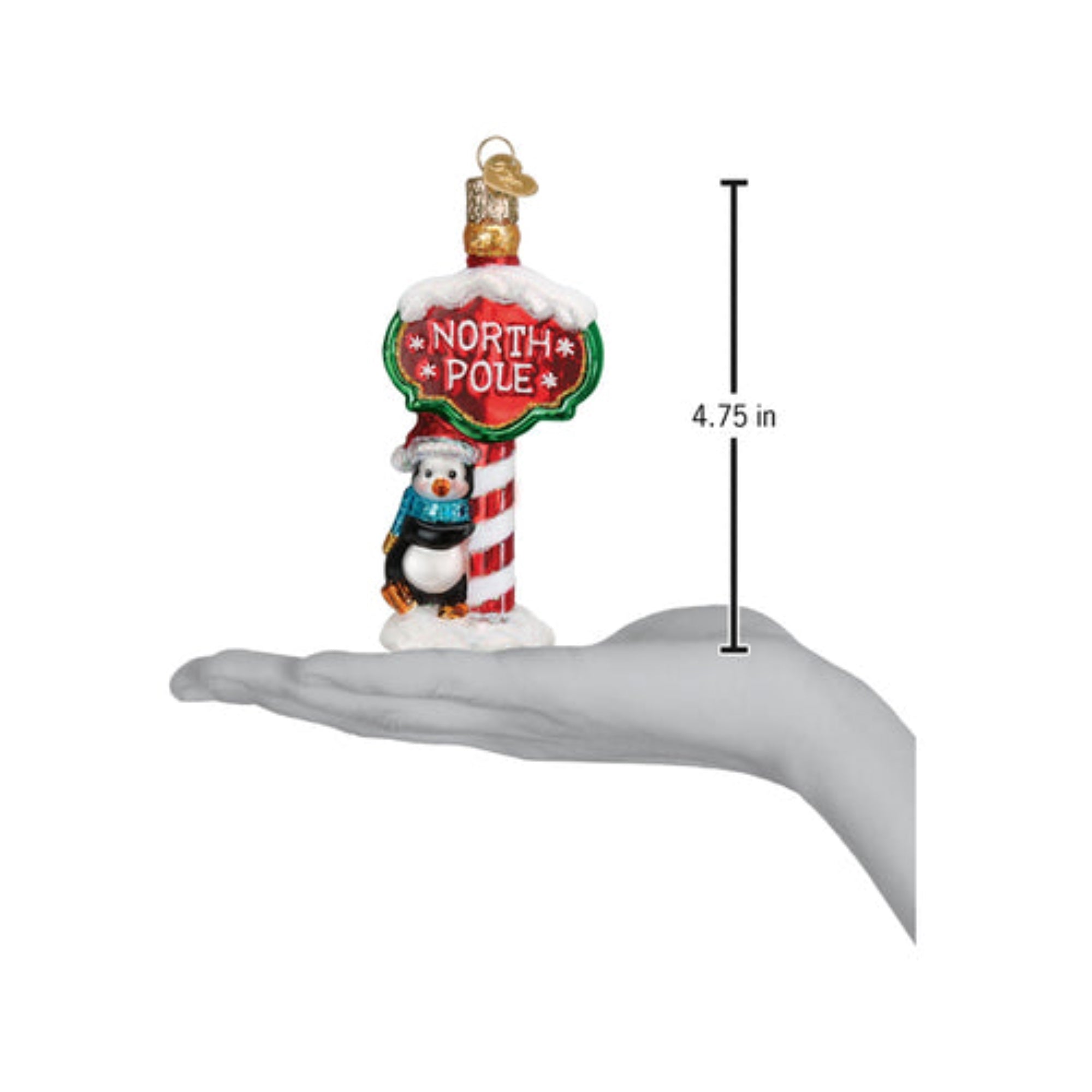 Old World Christmas Blown Glass Christmas Ornament, North Pole
