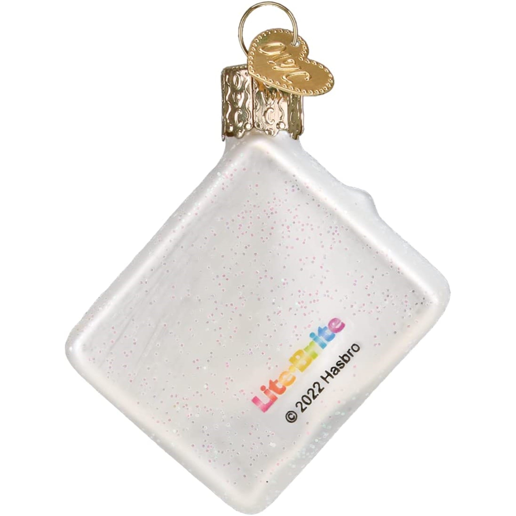 Old World Christmas Mini Blown Glass Lite Brite Ornament, 2.5"