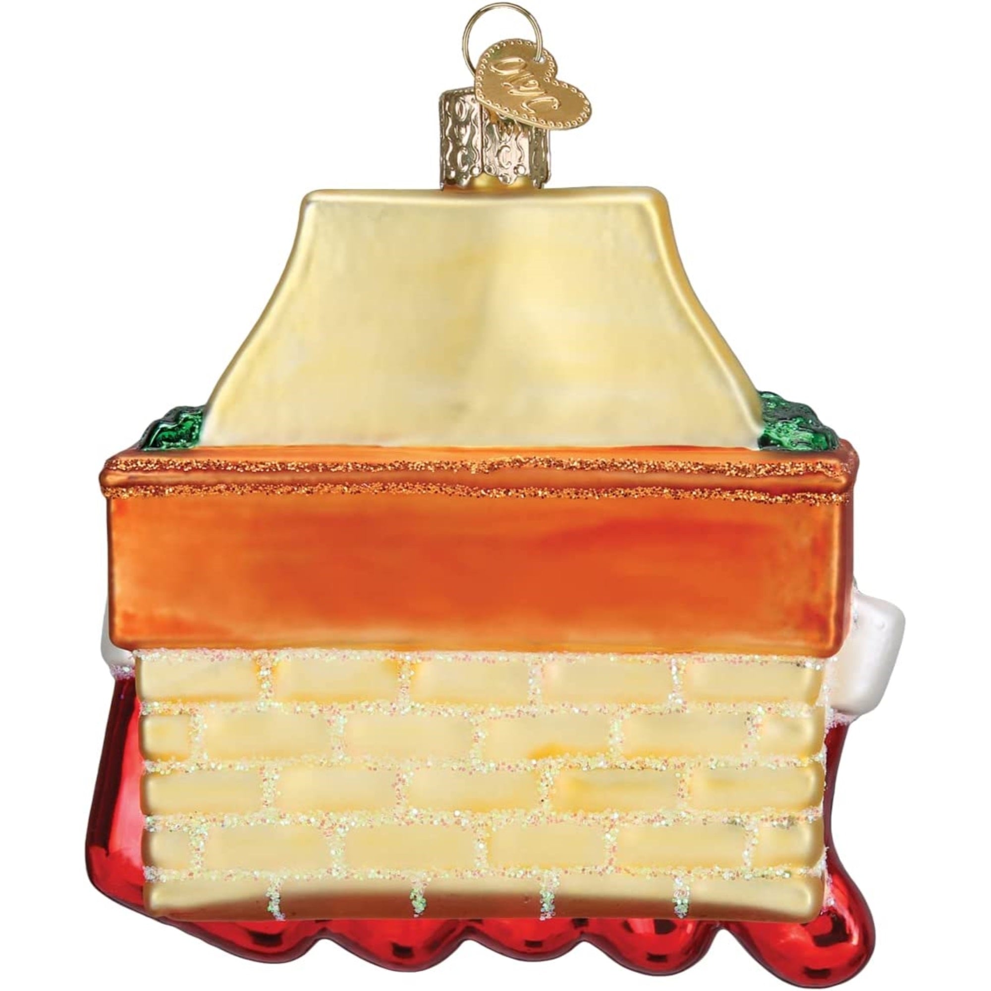 Old World Christmas Glass Blown Family of 5 Stockings Ornament, 4"