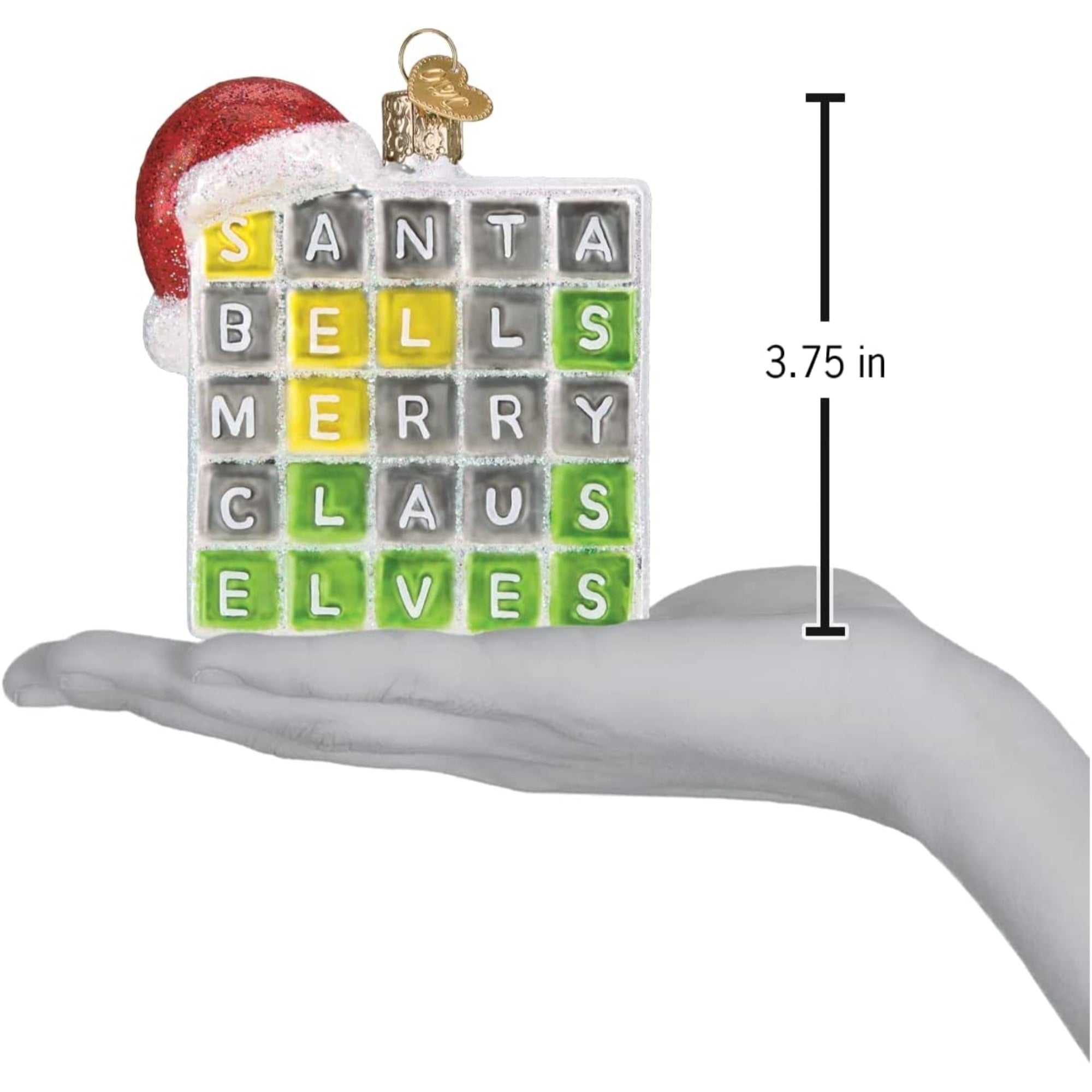 Old World Christmas Blown Glass Christmas Ornaments, Merry Words