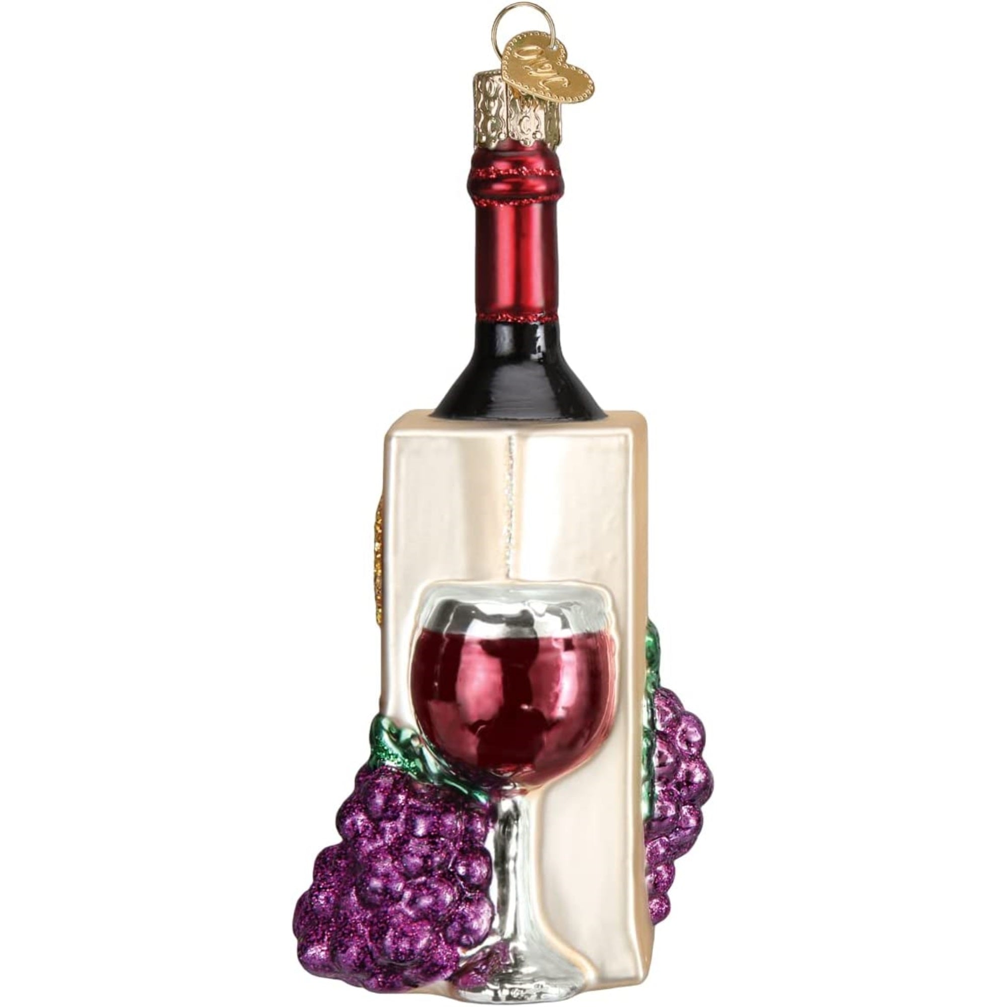 Old World Christmas Blown Glass Christmas Ornament, Napa Valley Wine