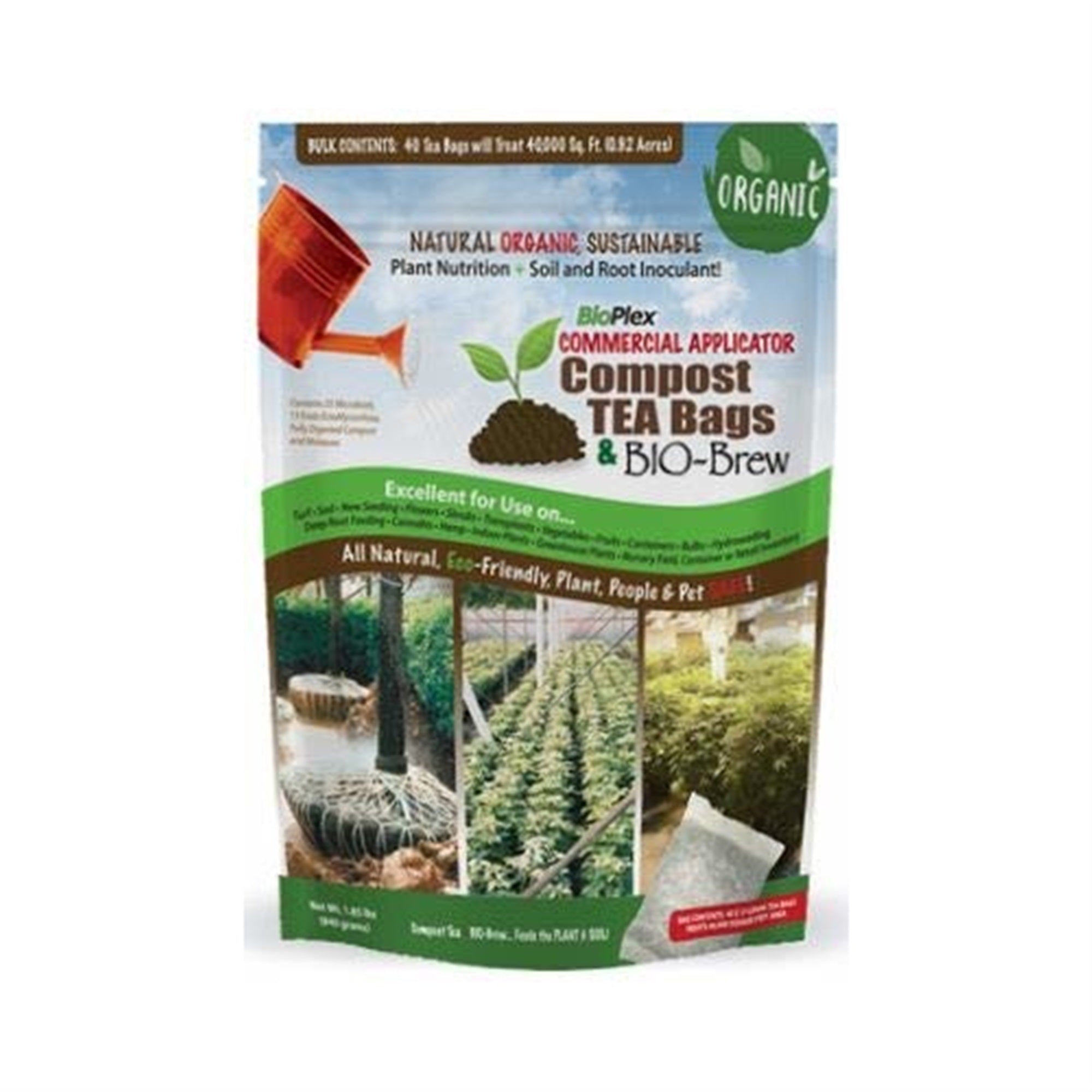 BioPlex Commercial Applicator Compost Tea-Bags & Bio-Brew. 1 Pouch = 20 tea-bags