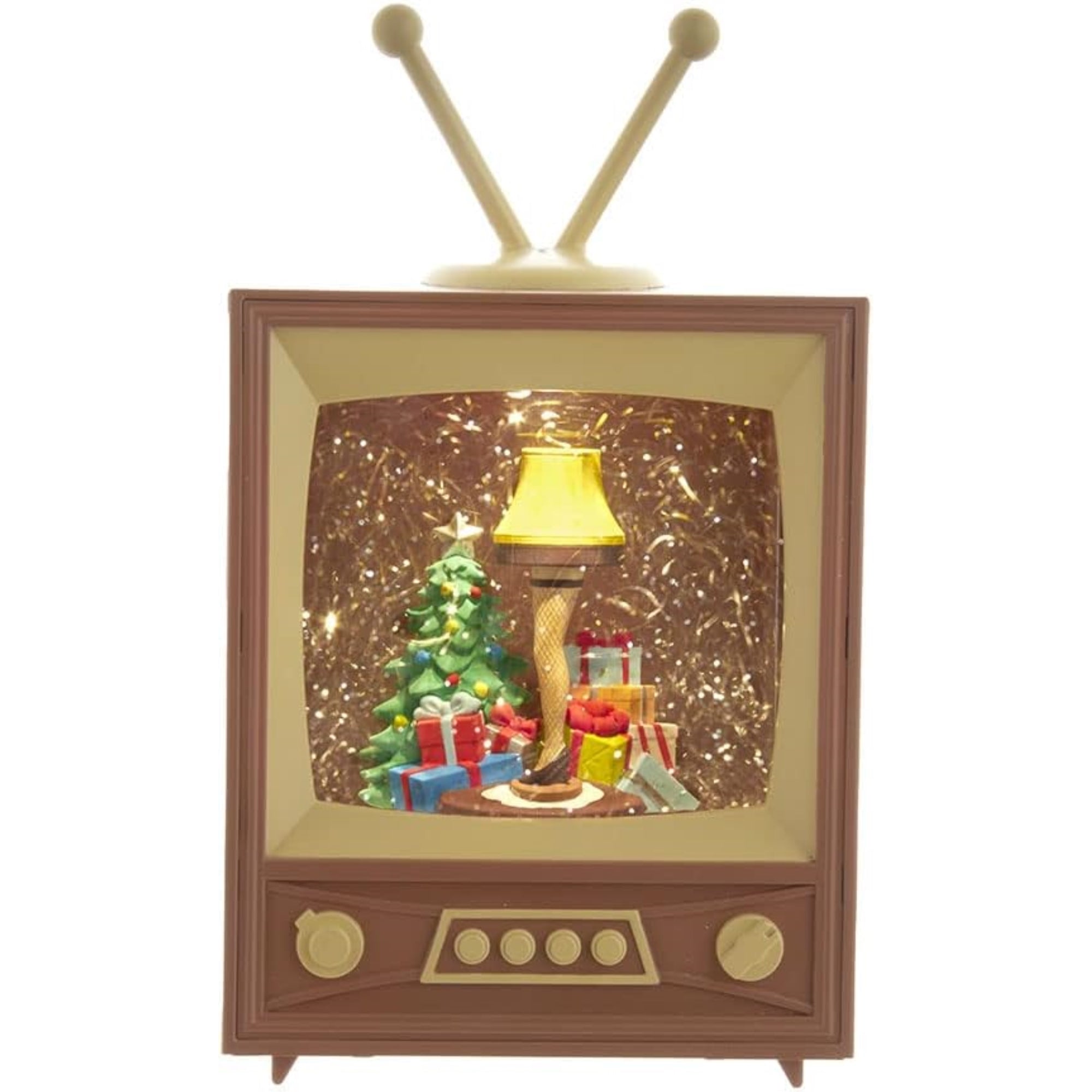 Kurt Adler A Christmas Story LED Musical Television Table Piece, 8.5", Multi-Colored