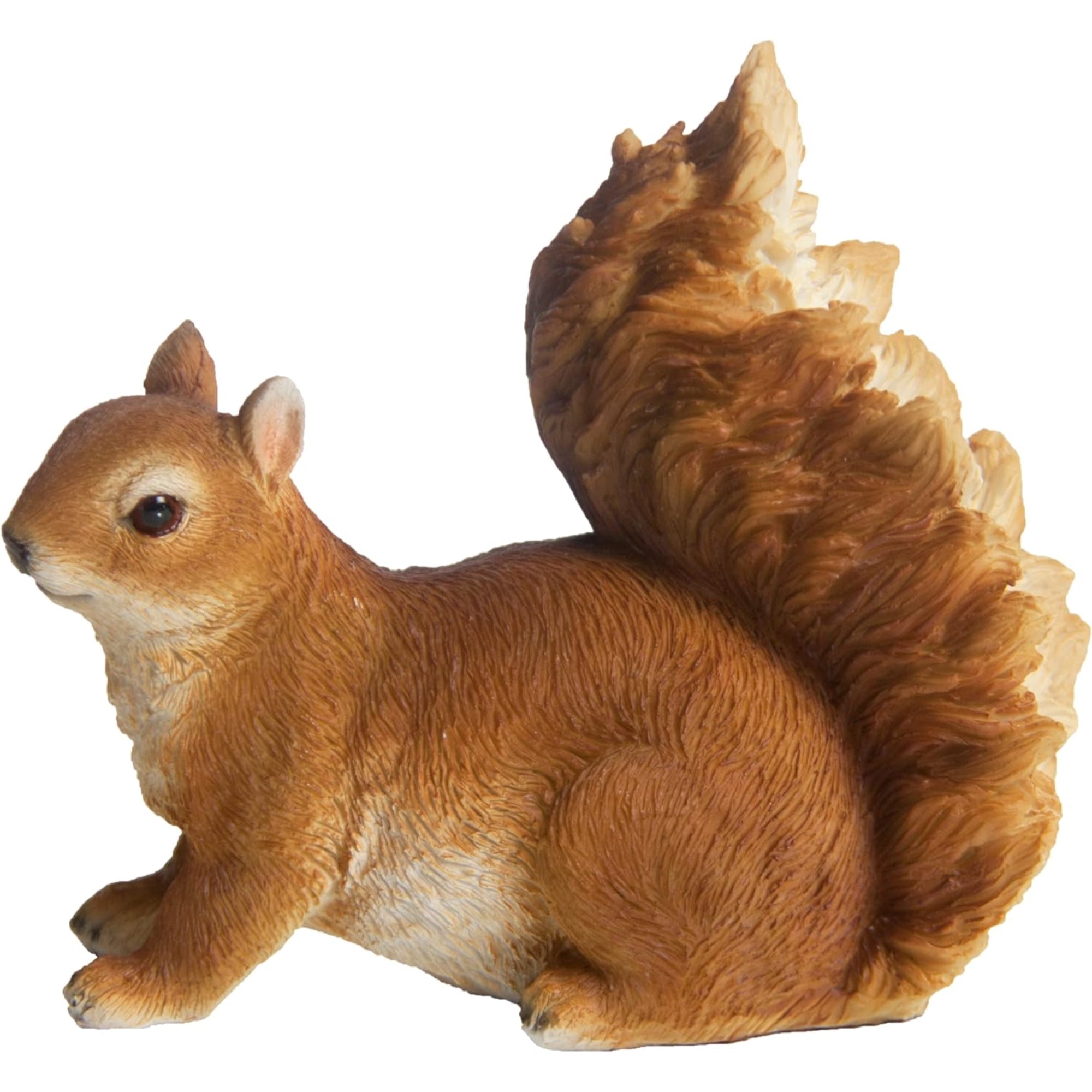 Esschert Design Small Polyresin Squirrel Indoor Outdoor Decorative Figurine, UV and Frost Proof, Brown, 5.5"