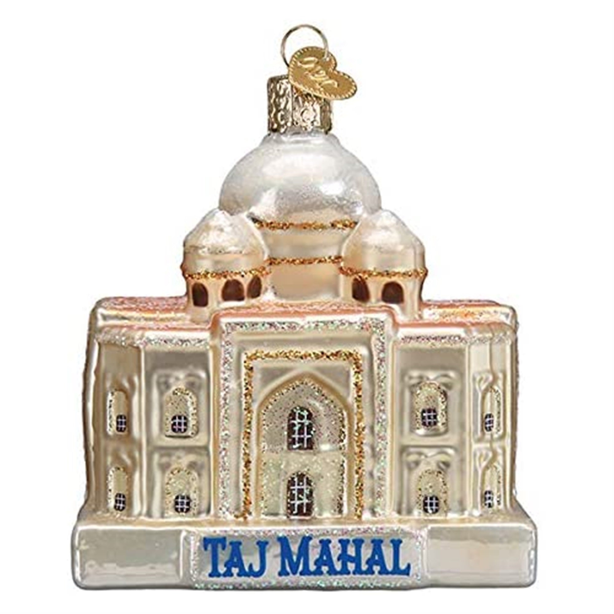 Old World Christmas Glass Blown Ornament Taj Mahal, 3.5"