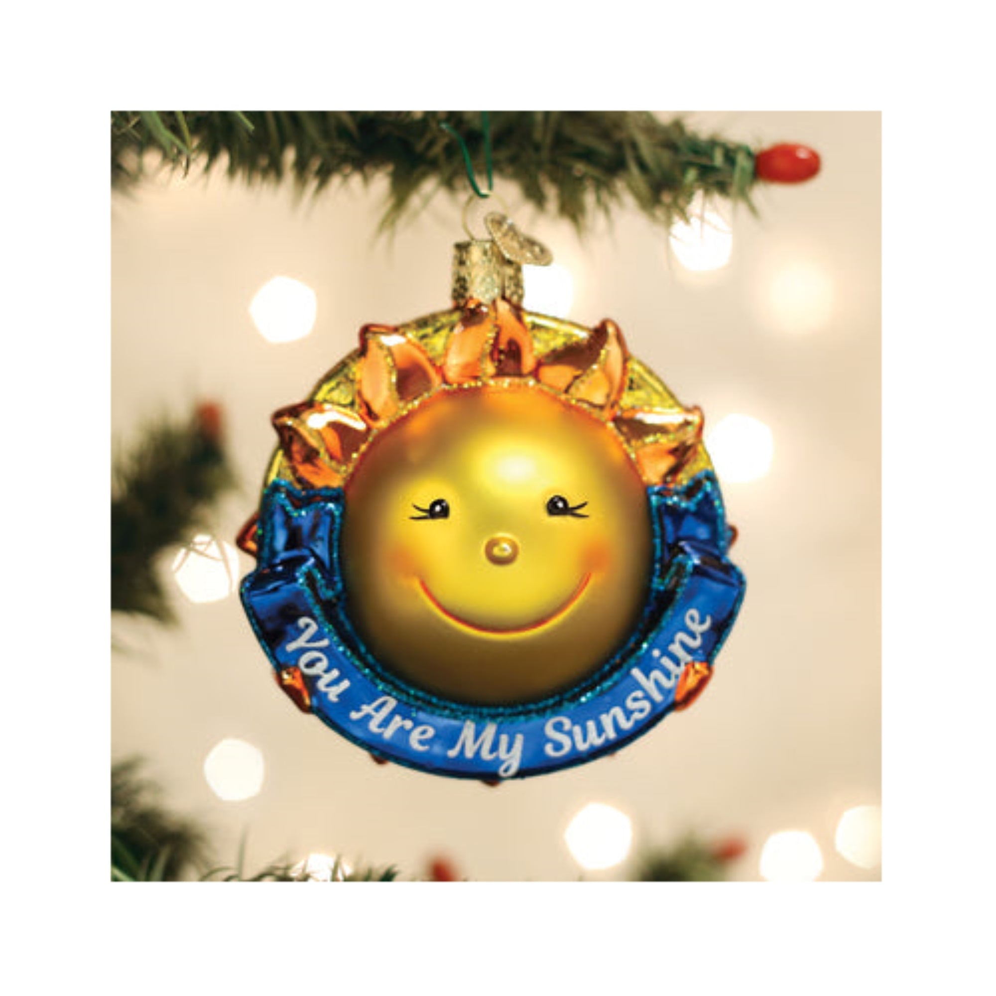 Old World Christmas You Are My Sunshine Blown Glass Holiday Ornament For Tree