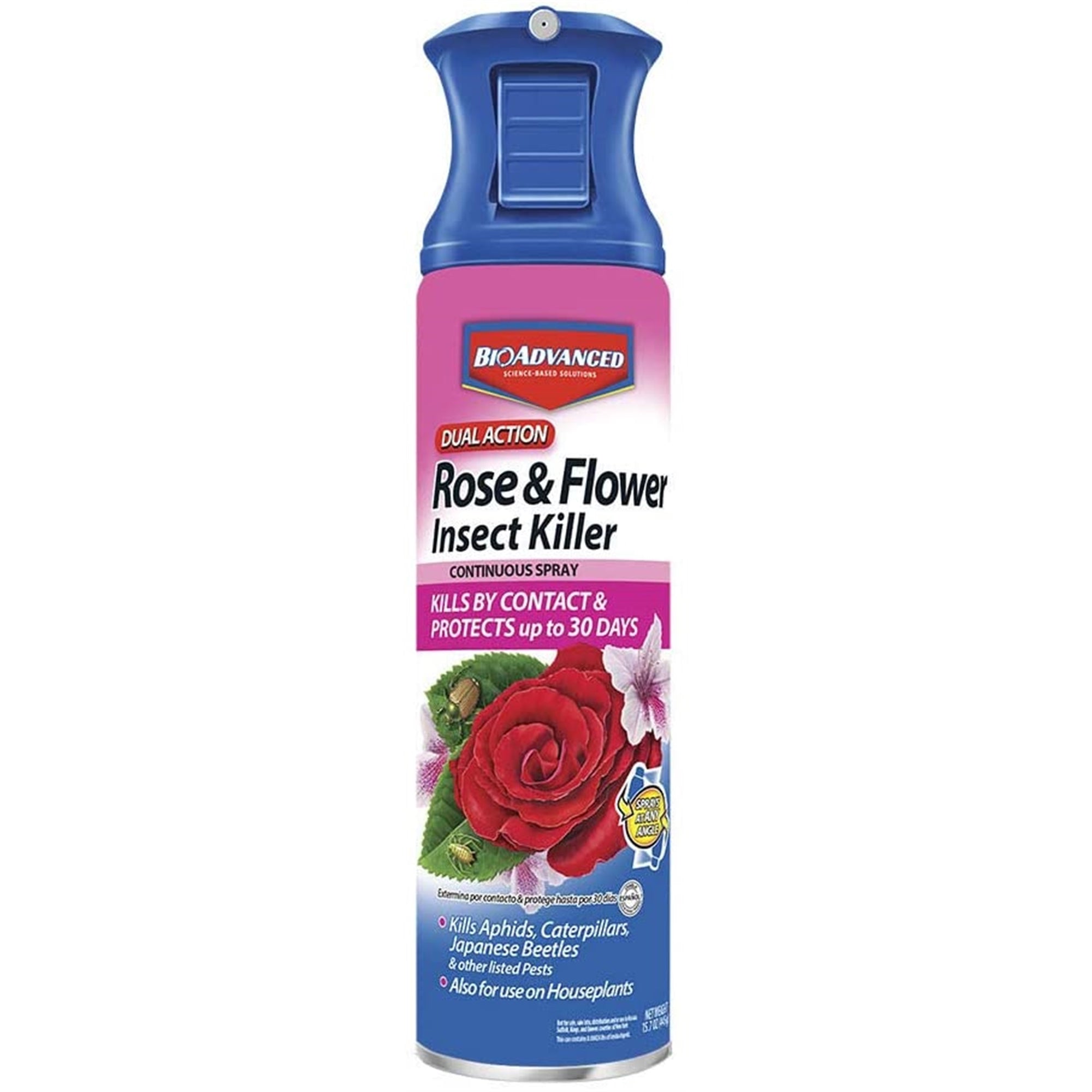 BioAdvanced Dual Action Rose and Flower Insect Killer, Continuous Spray, 15 oz