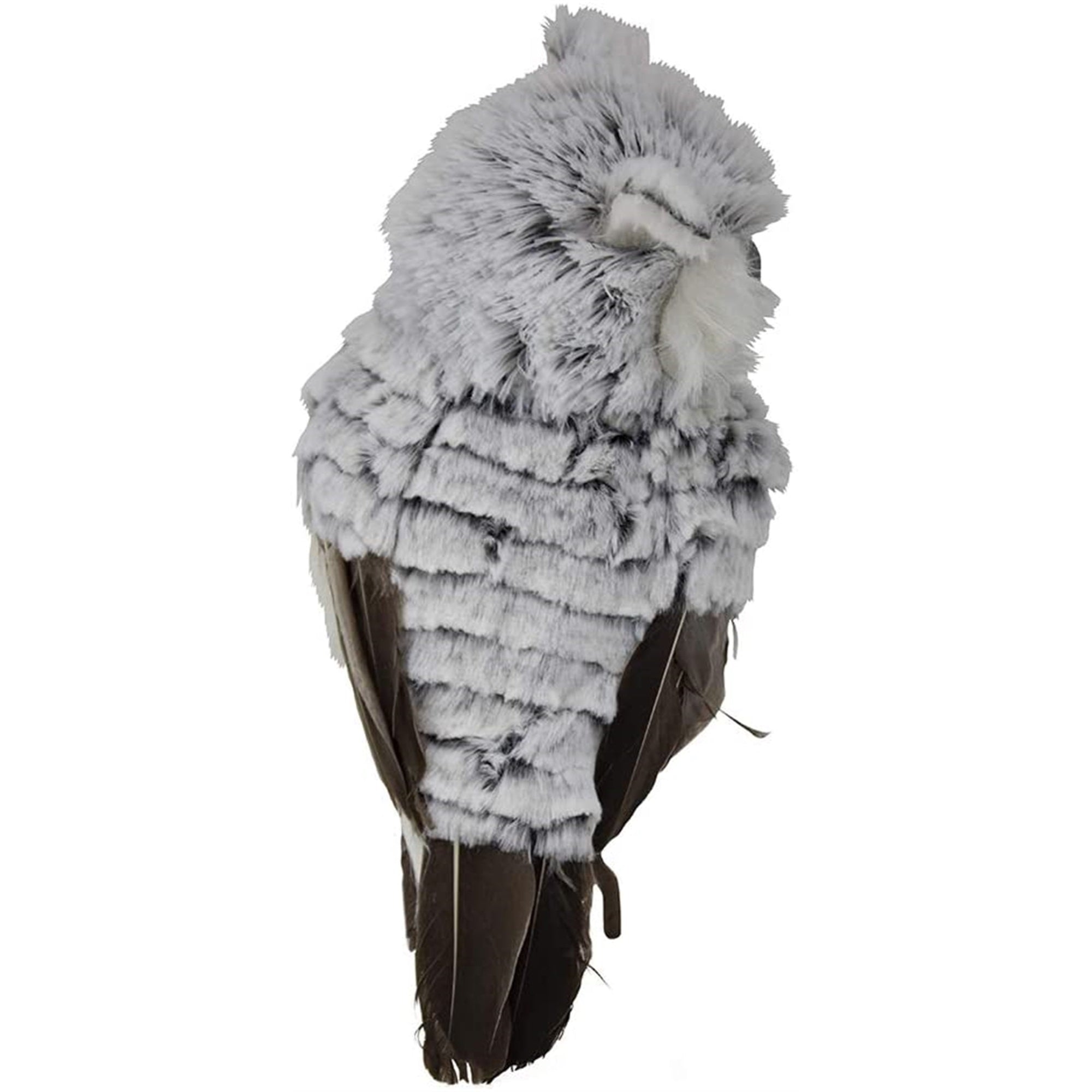 Kurt Adler Grey and White Owl Tabletop Decoration, 10"