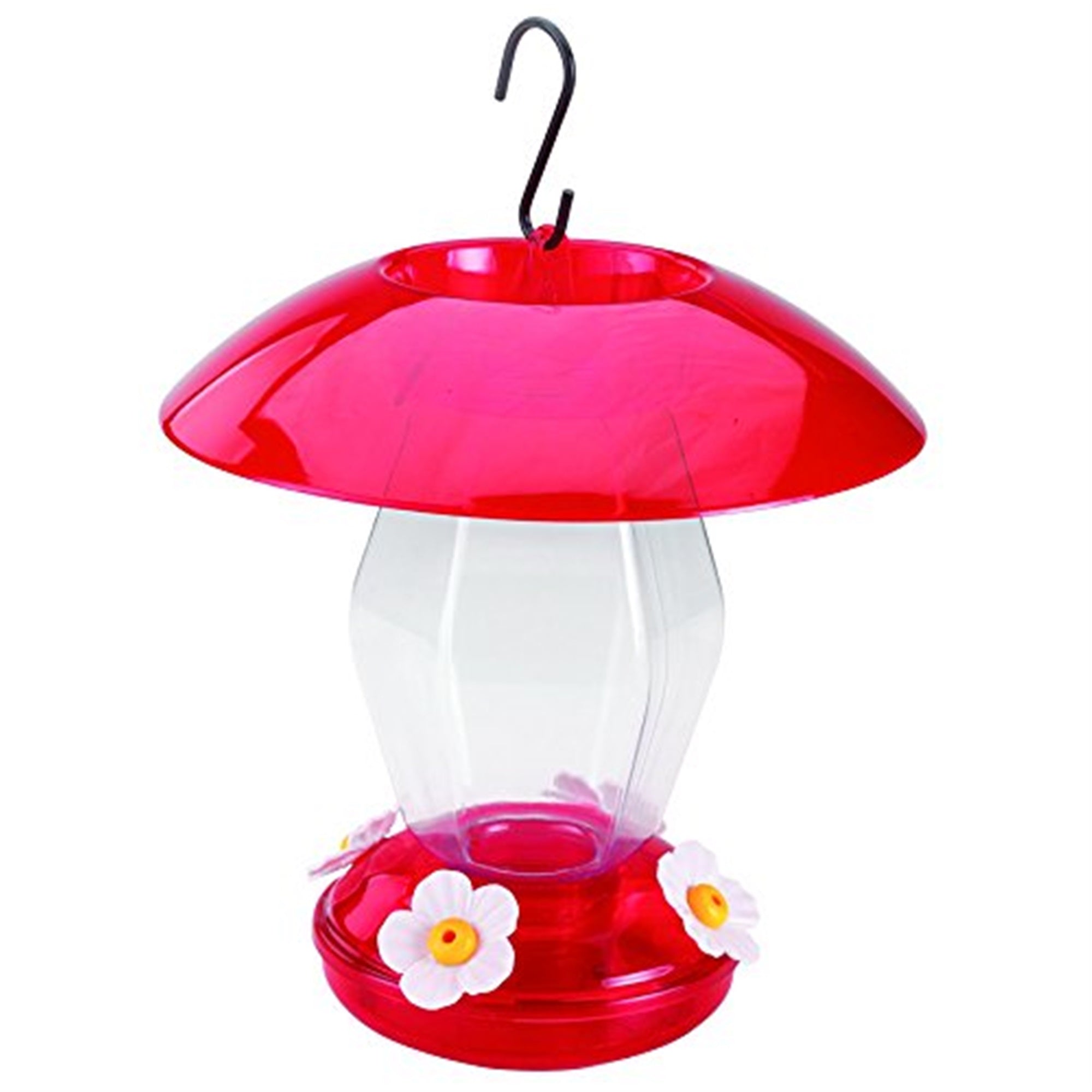 More Birds Hummingbird Feeder, Red, 4 Feeding Ports, 20-Ounce Nectar Capacity, Jubilee