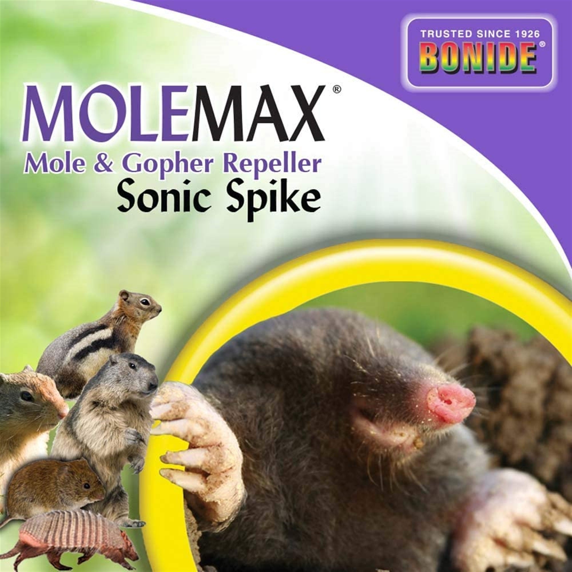 Bonide Products 61119 Molemax Solar Powered Sonic Spike