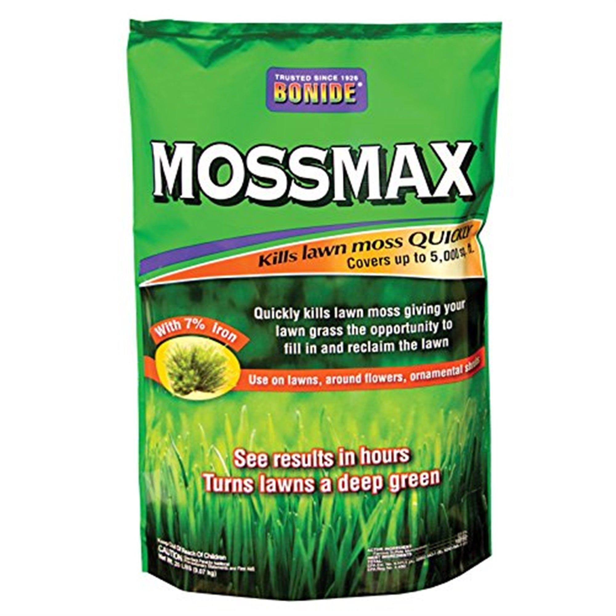 Bonide MossMax Lawn Granules, 20-Pound