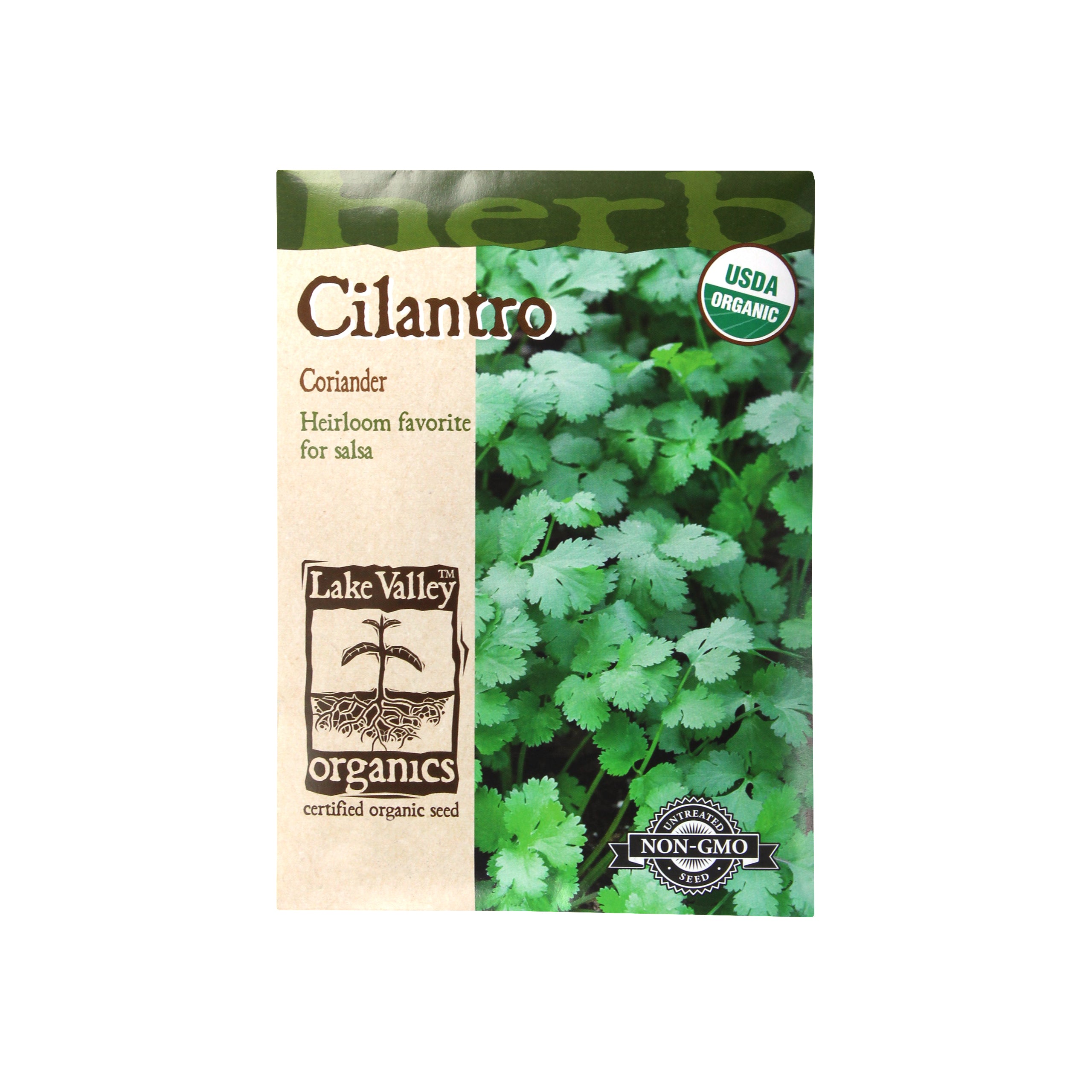 Lake Valley Seed Organic Cilantro (Coriander) Heirloom Herb Seeds, 1g