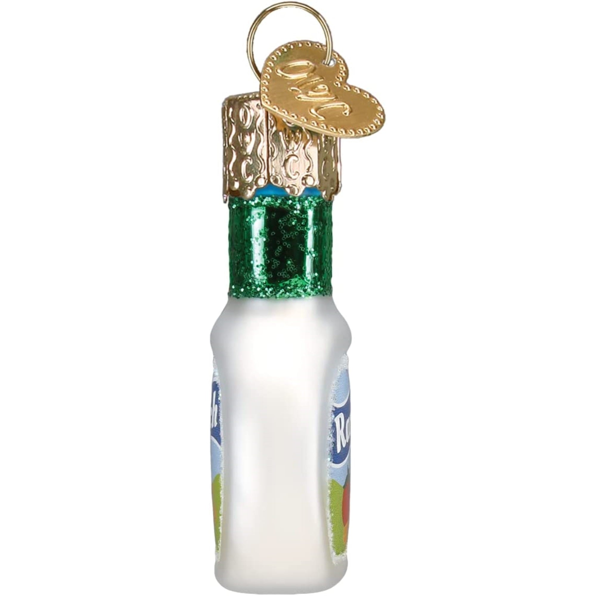 Old World Christmas Mini Blown Glass Ranch Dressing Ornament, 2"