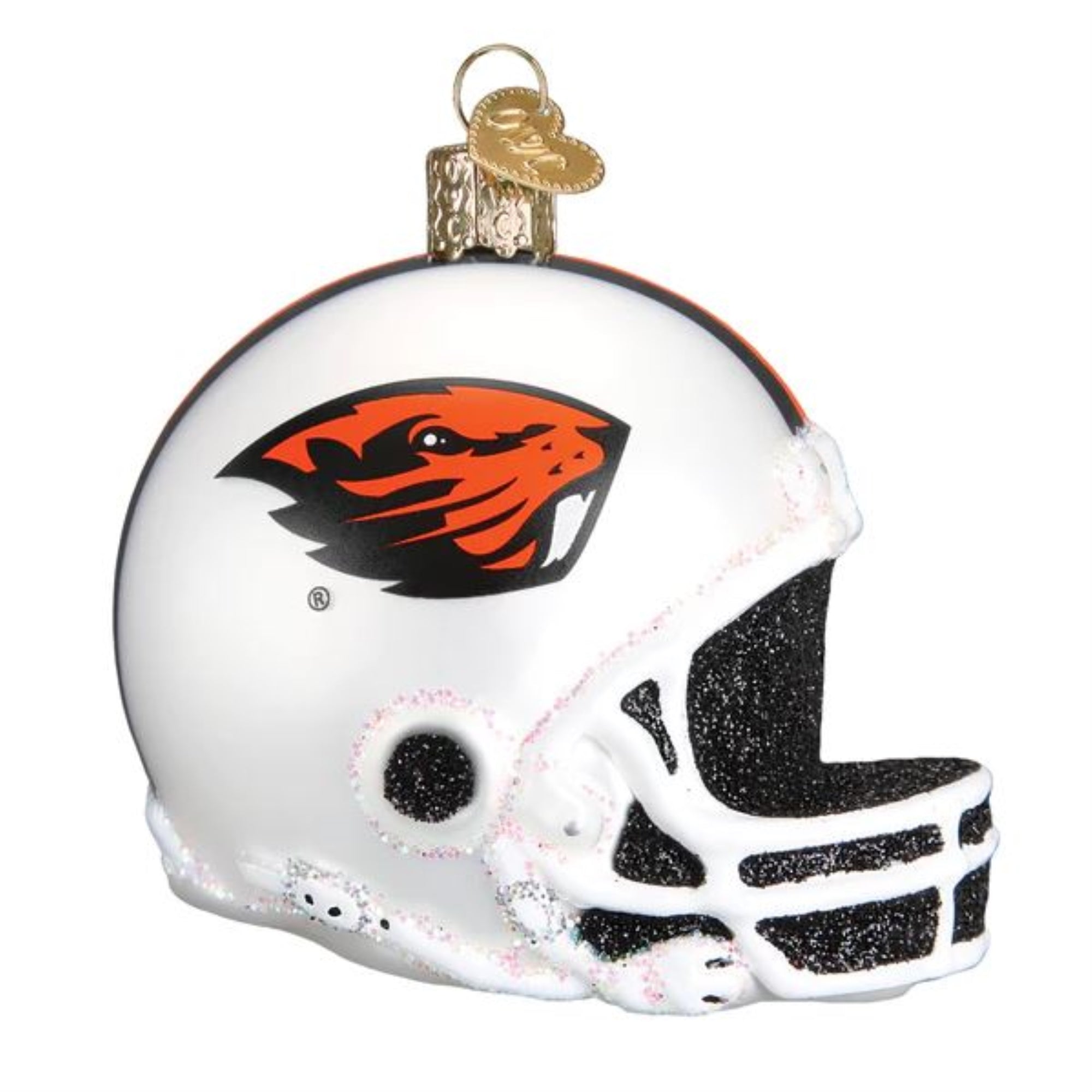 Old World Christmas Glass Blown Ornament, Oregon State Helmet (with OWC Gift Box)