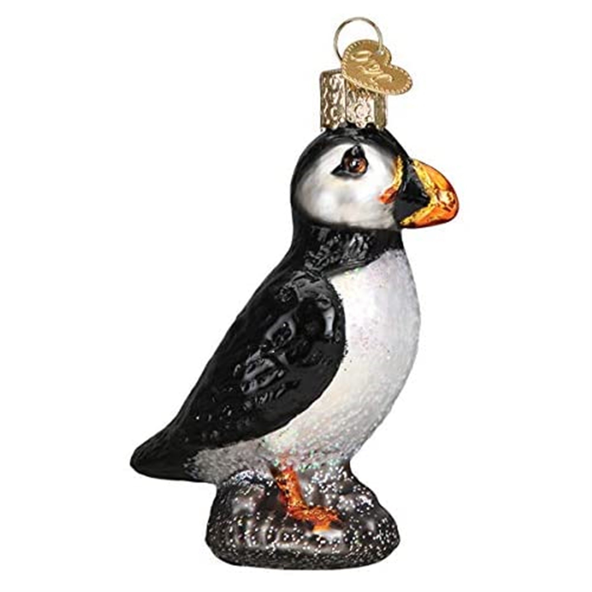 Old World Christmas Blown Glass Ornaments Puffin, 3.5"
