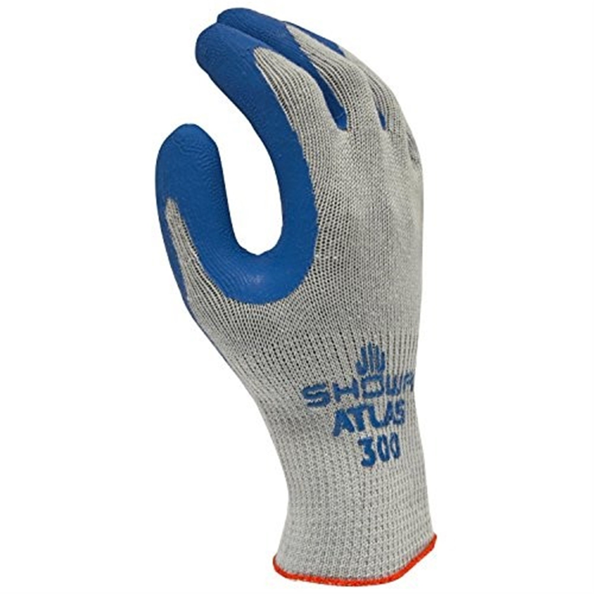 Showa Atlas Latex Coated Glove, Grey and Blue, Size XL