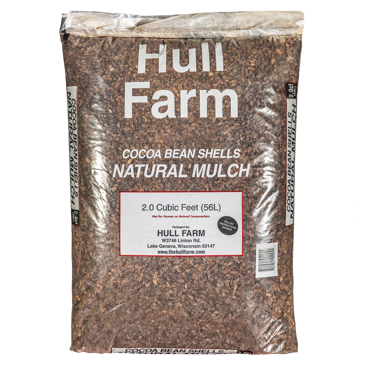 Coca Shell Hull Farm Cocoa Bean Shell Mulch, 2 Cubic Feet