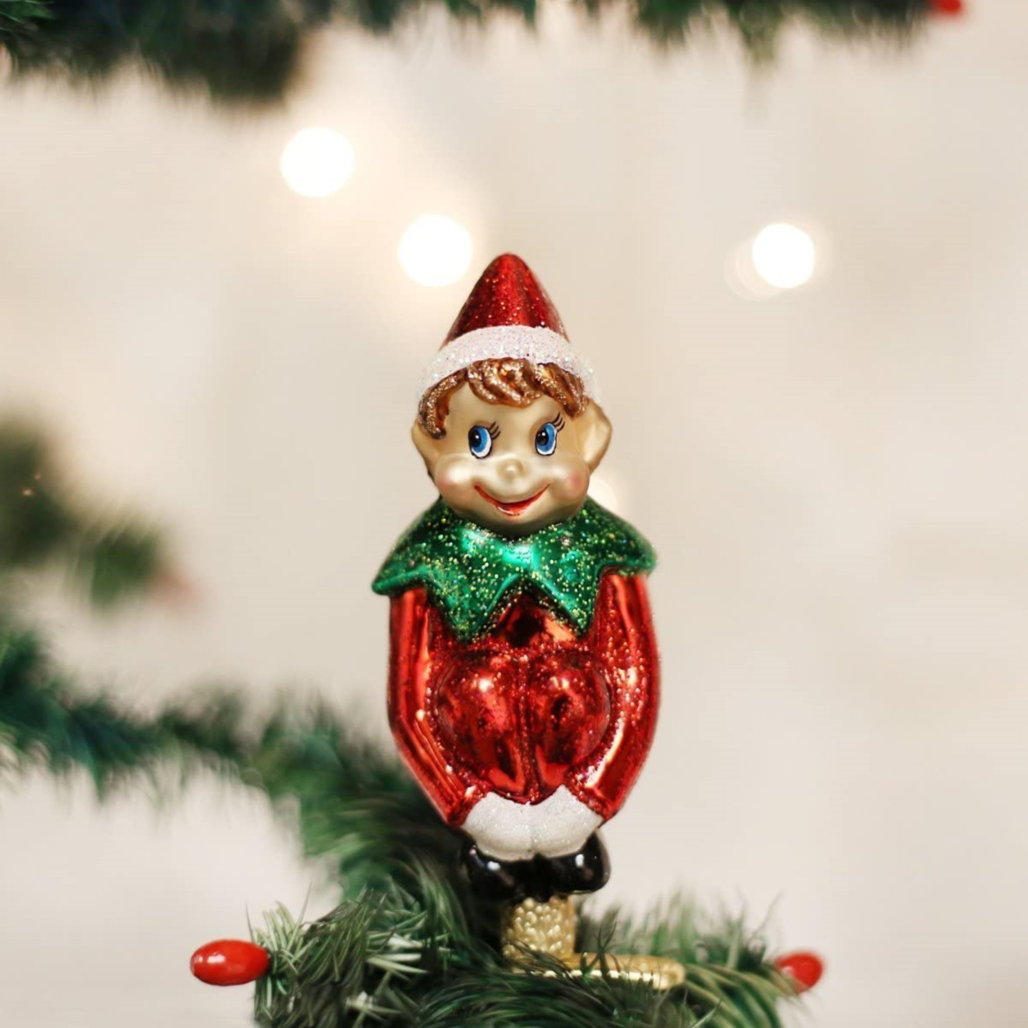 Old World Christmas: Kids Toy Collection Glass Blown Ornaments, Christmas Pixie
