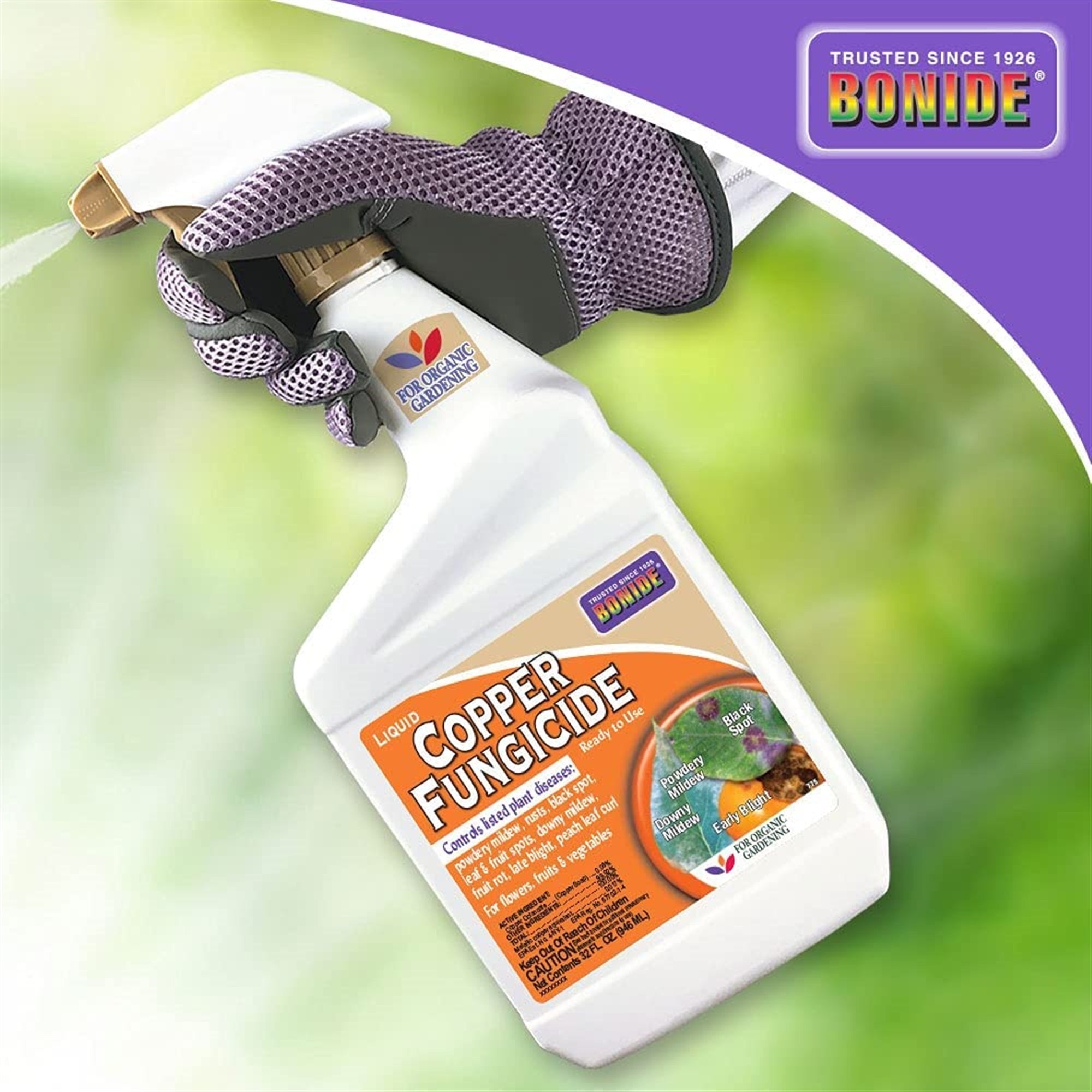 Bonide Products Copper Fungicide, Spray Bottle, 32-oz.