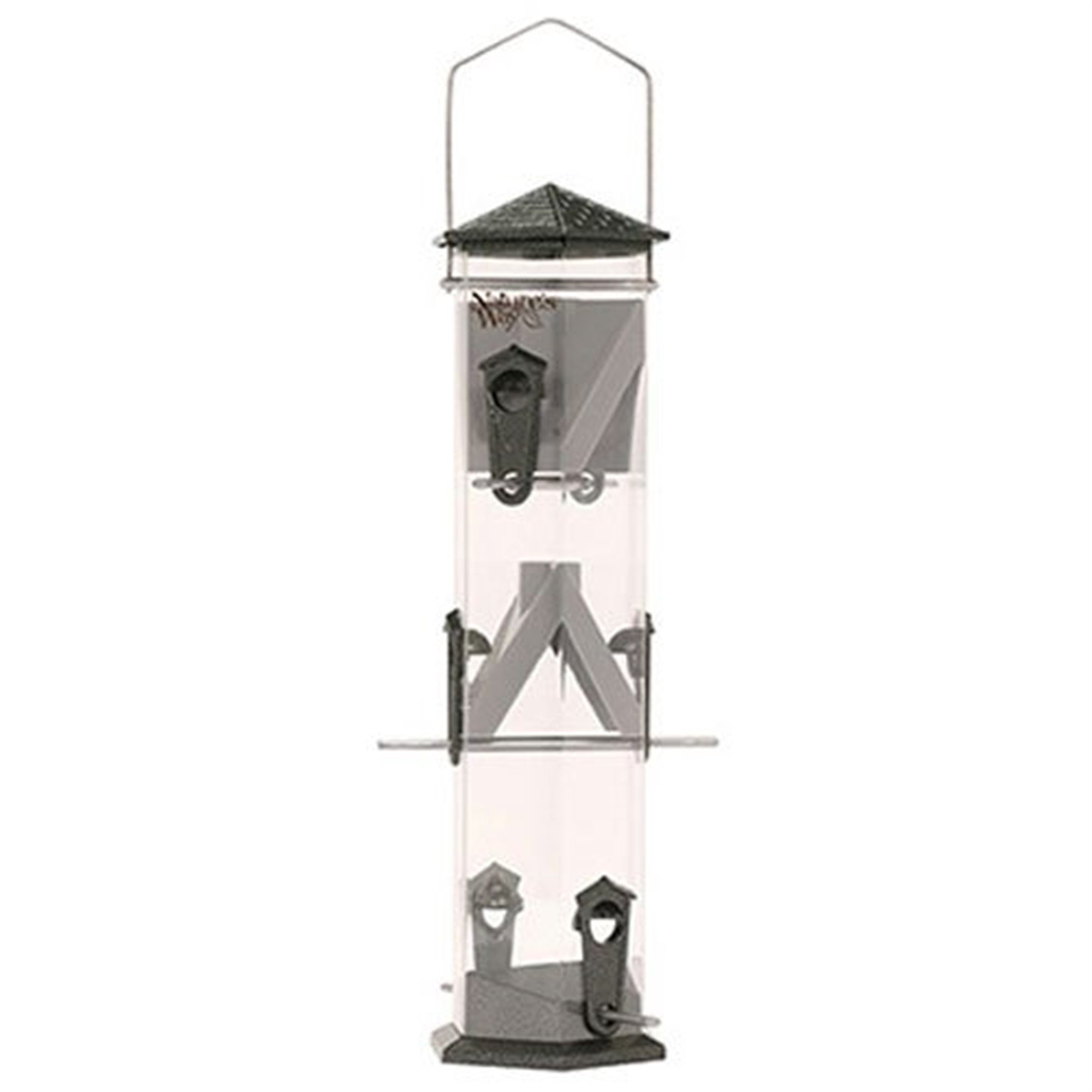 Nature's Way Bird Products Wide Deluxe Twist and Clean Sunflower Pewter Feeder, 17 Inch