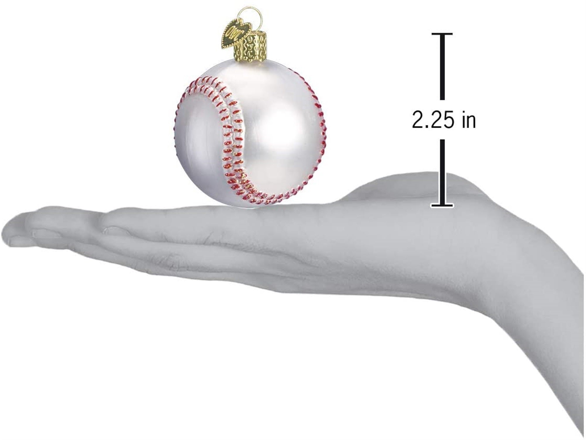 Old World Christmas Blown Glass Christmas Ornament, Baseball