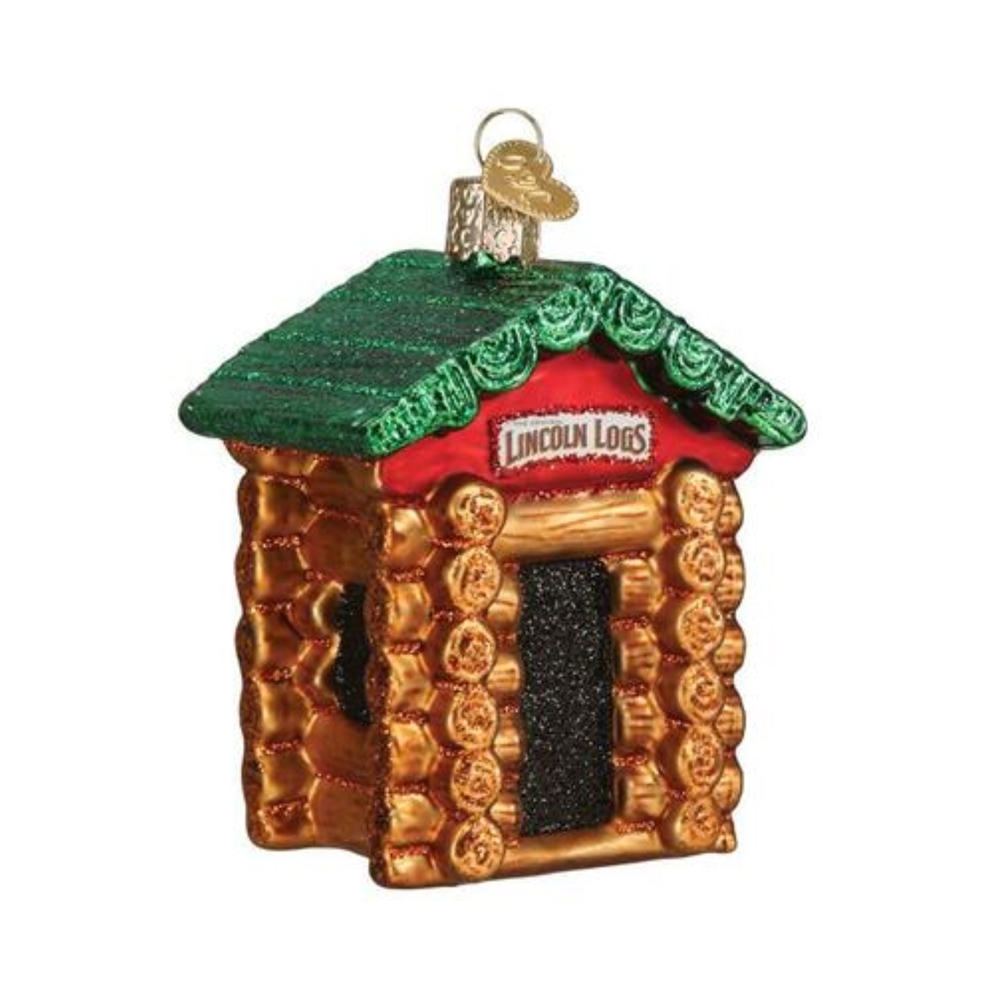 Old World Christmas Blown Glass Christmas Ornament, Lincoln Logs