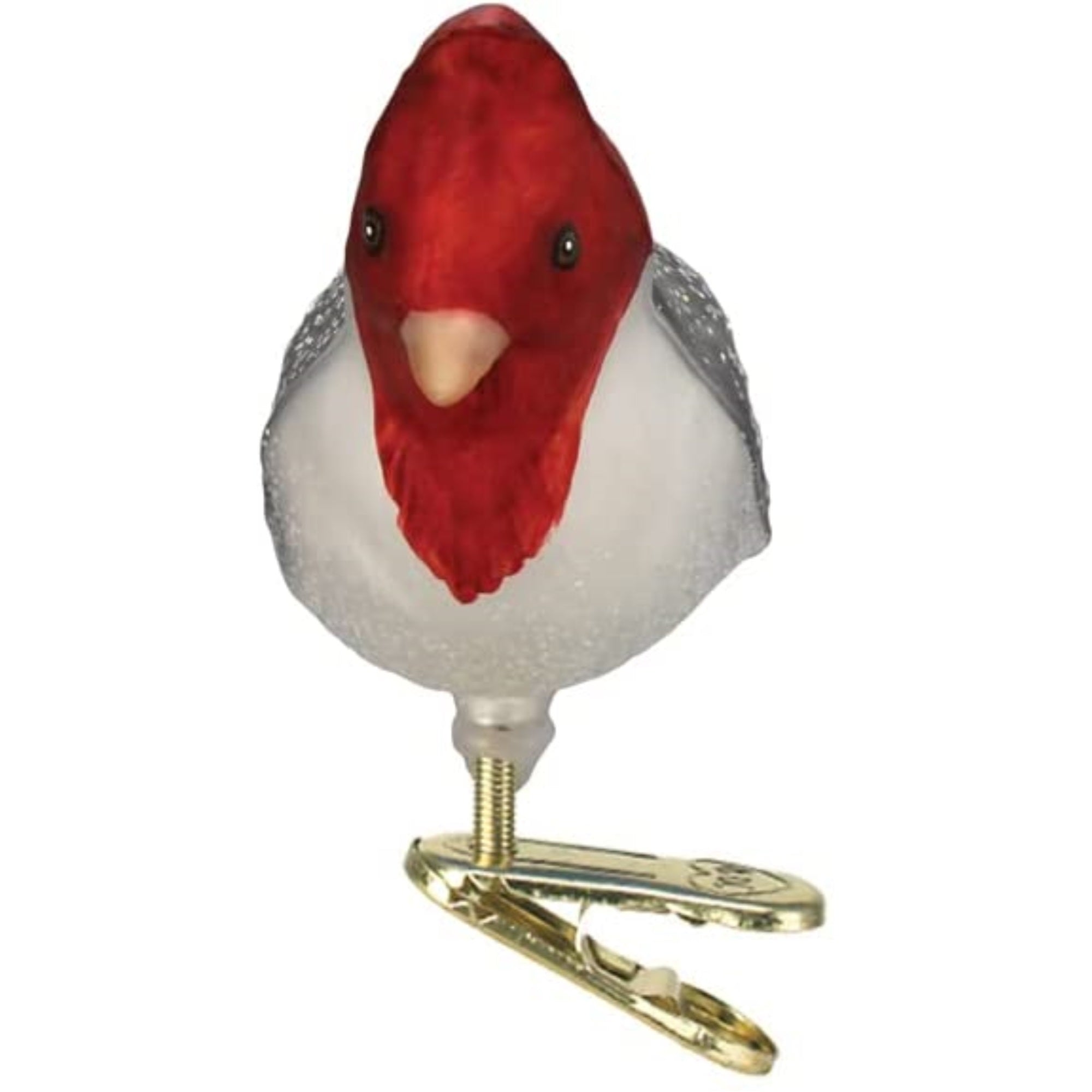 Old World Christmas Red-Crested Cardinal Glass Blown Ornament for Christmas Tree