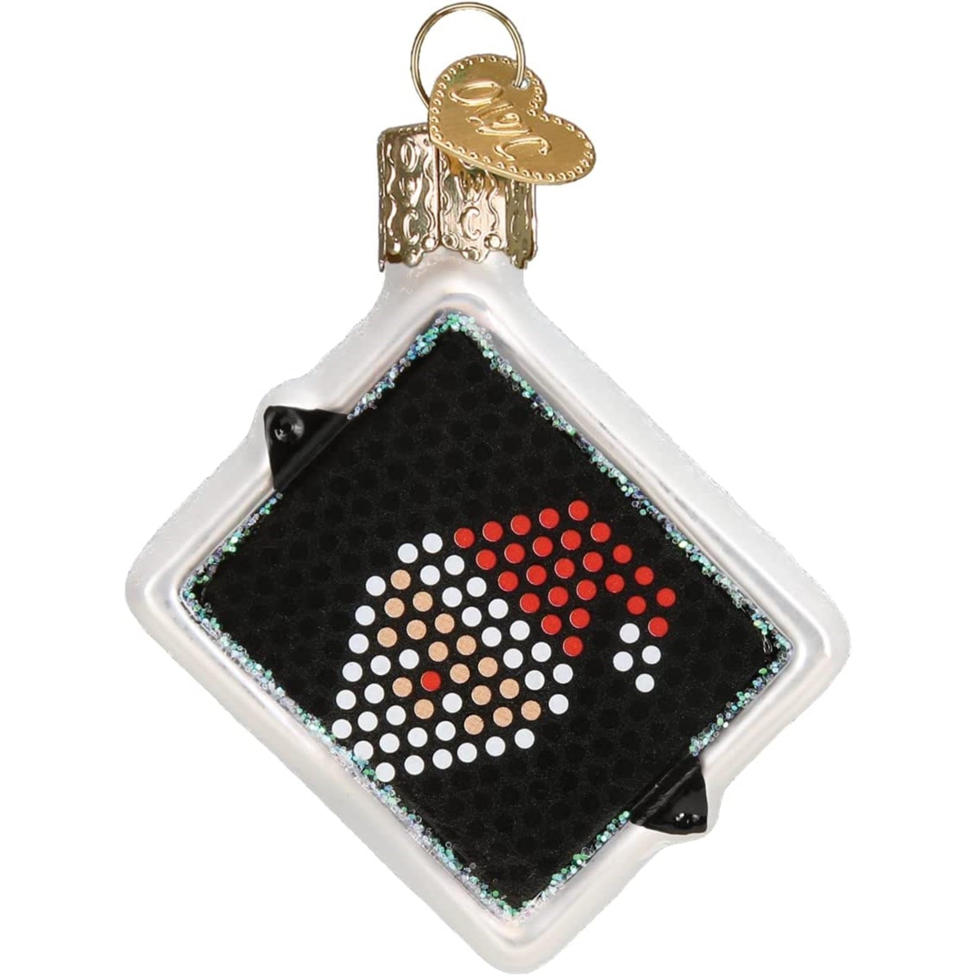 Old World Christmas Mini Blown Glass Lite Brite Ornament, 2.5"
