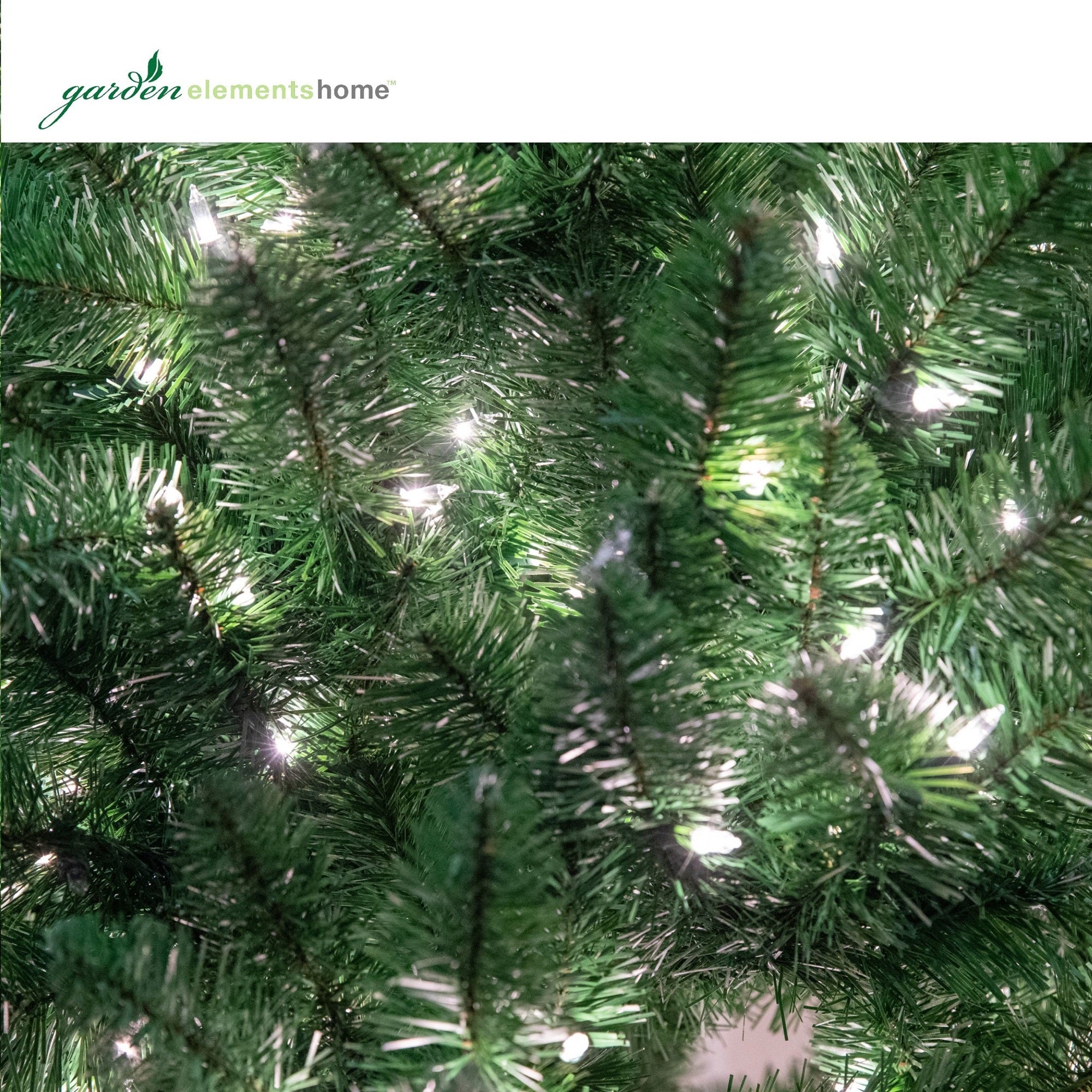 Garden Elements Artificial Pre-Lit Penn Spruce Christmas Tree, 426 Tips, 400 Clear Lights, 4.5 ft