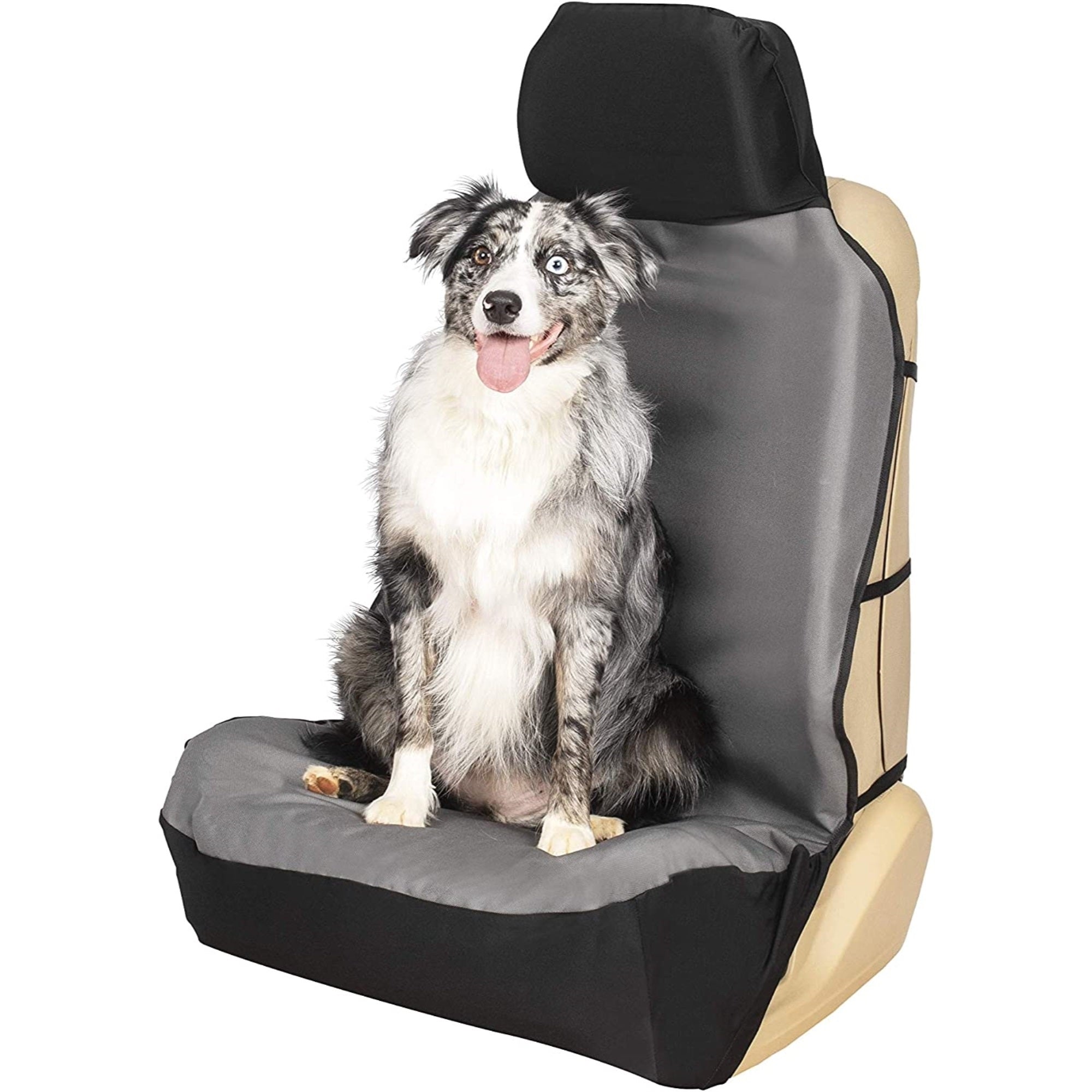 PetSafe Happy Ride Bucket Seat Cover for Pets, Fits Most Vehicles, Grey