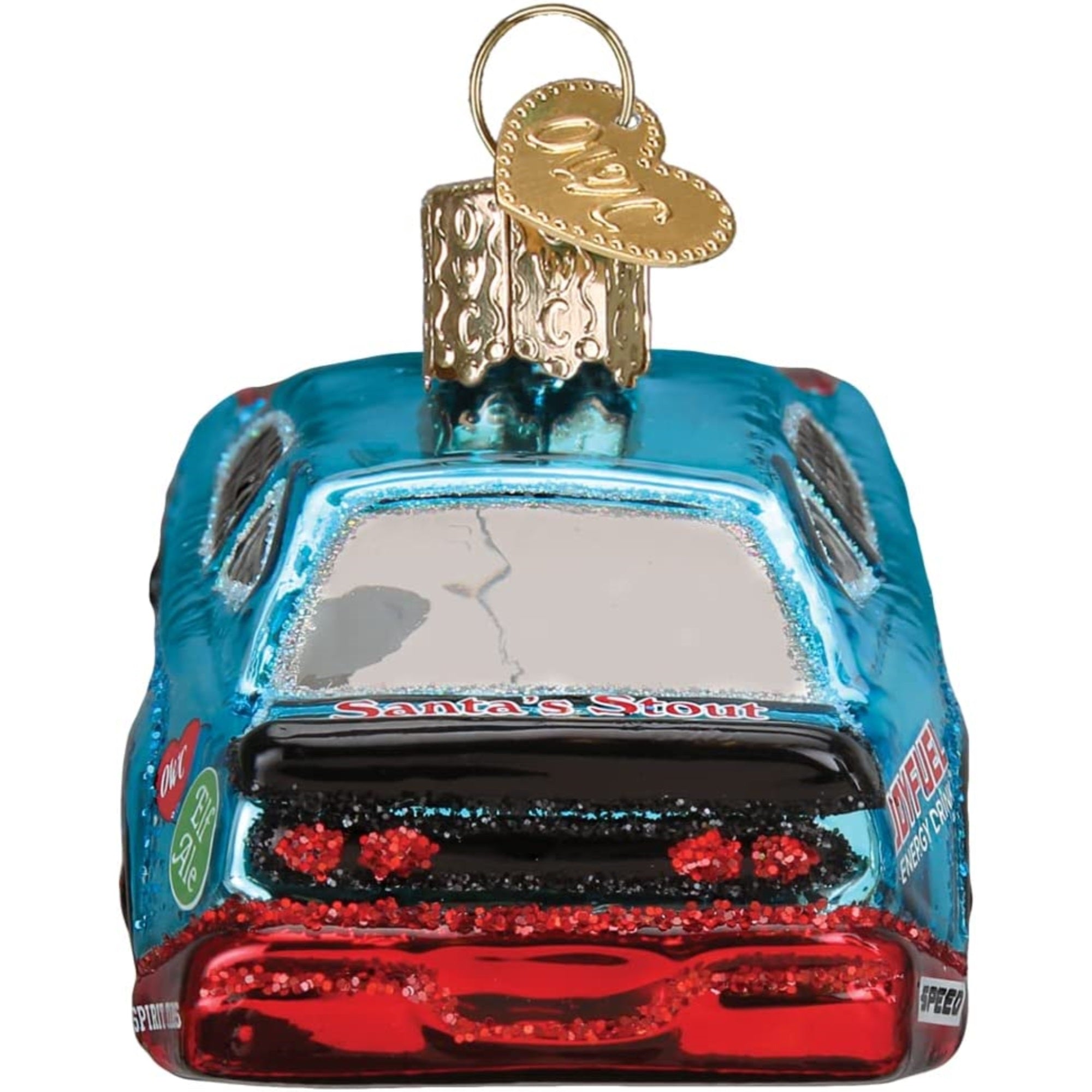 Old World Christmas Glass Blown Racing Sports Car Ornament, 4"