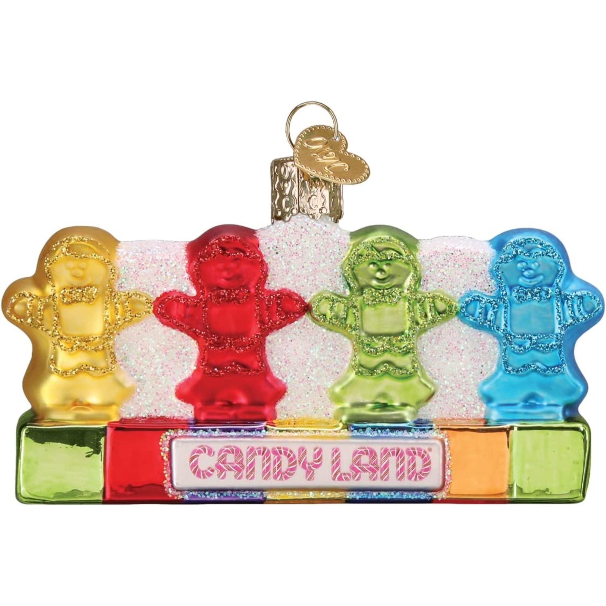 Old World Christmas Glass Blown Candy Land Kids Ornament, 4.25"