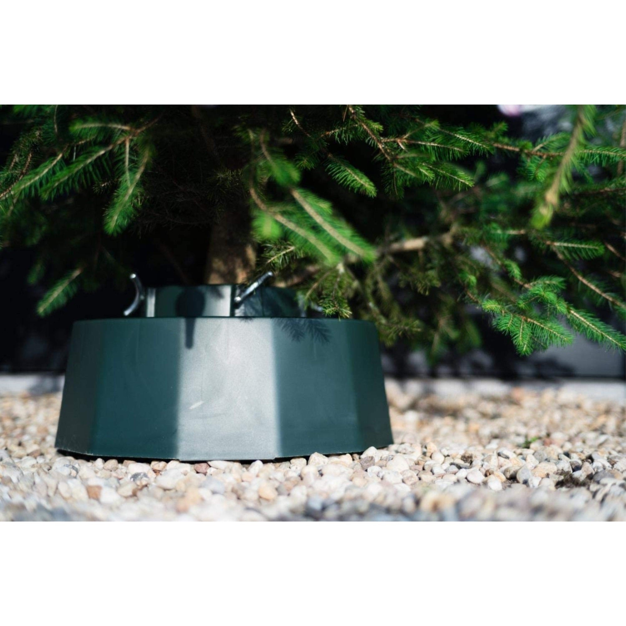 Tree Nest Small Robust Tree Stand for Real Trees, Green