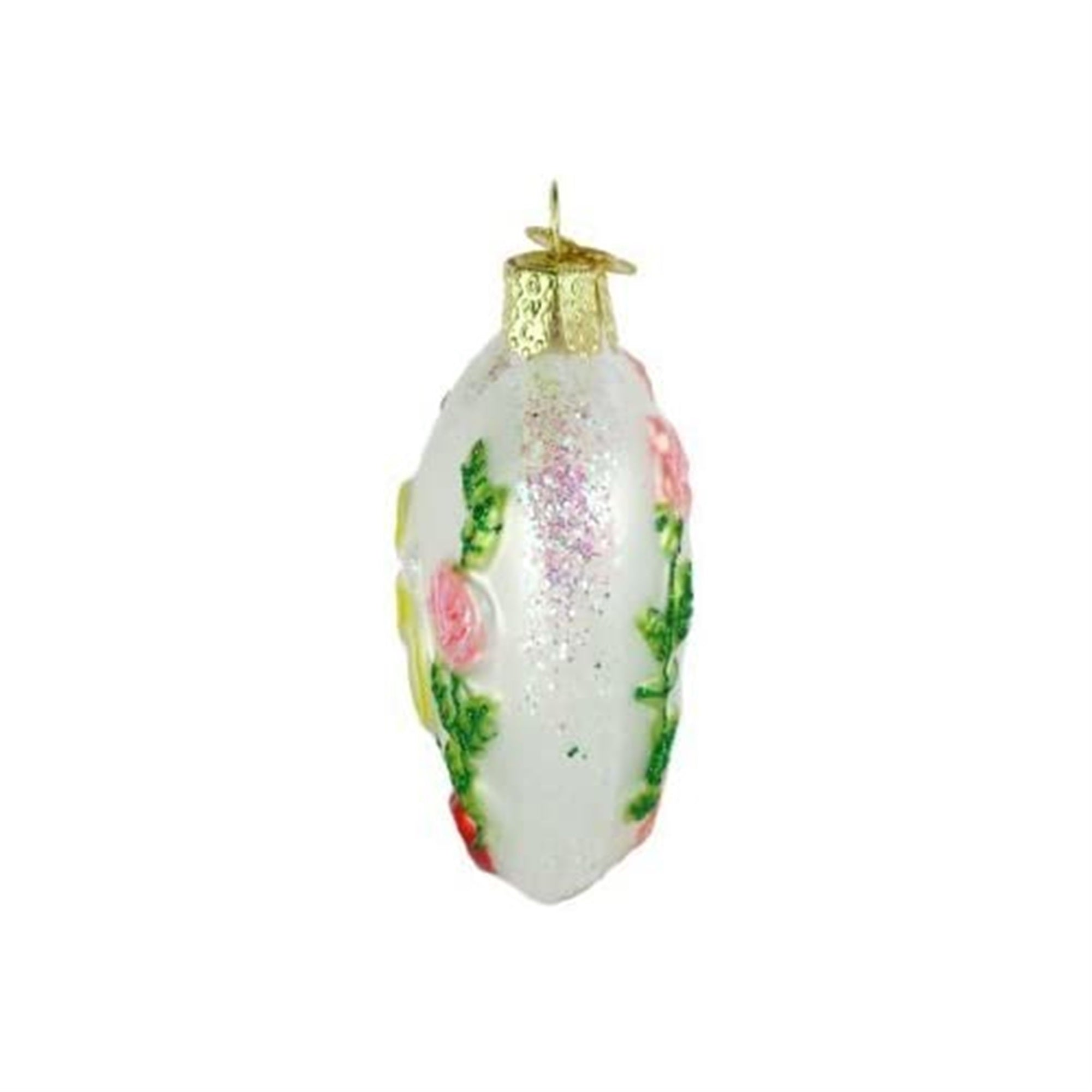 Old World Christmas Glass Blown Wedding Heart Ornament