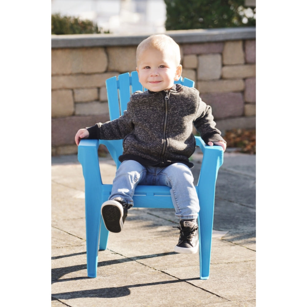 Adams Manufacturing Kid's Adirondack Stacking Chair, Pool Blue