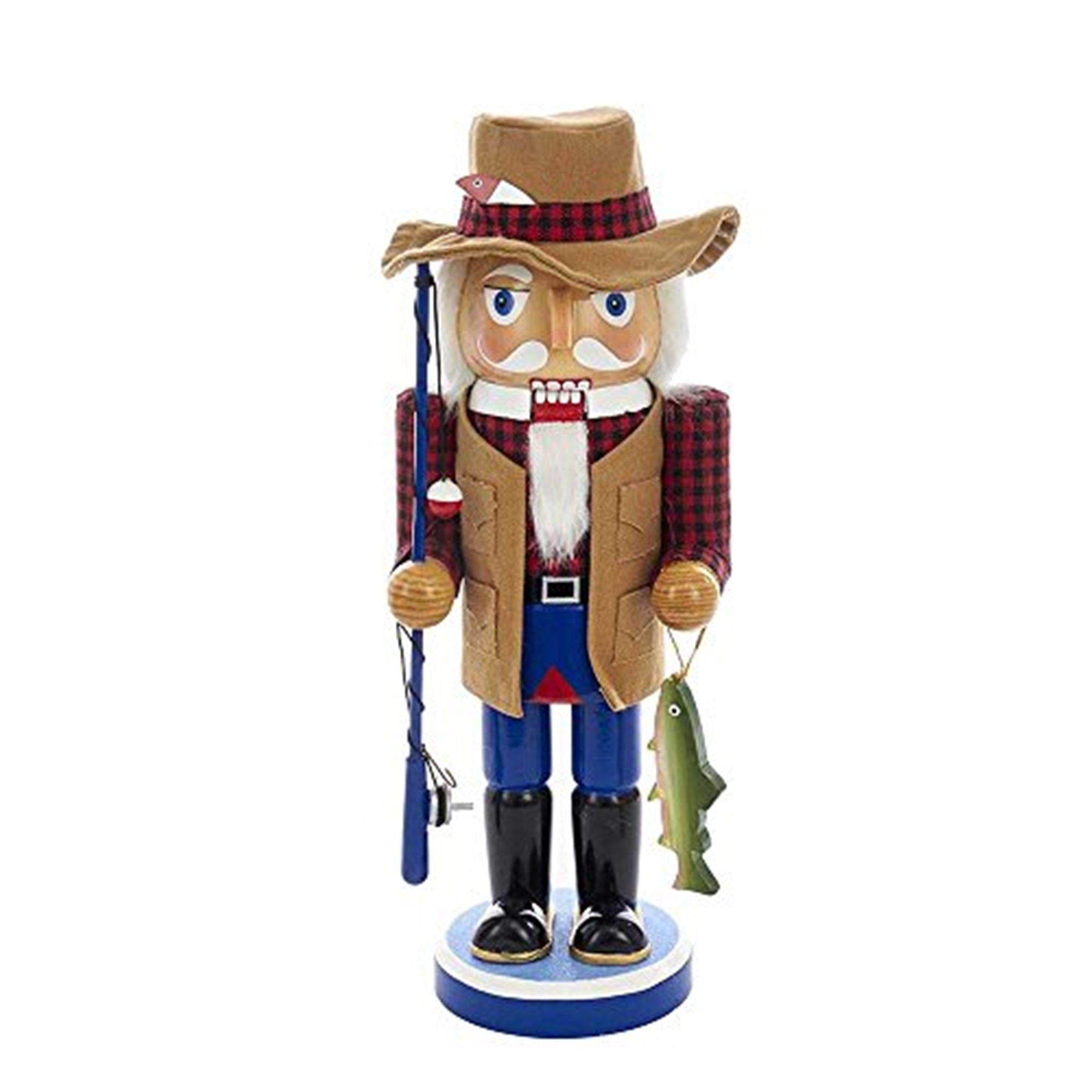 Kurt Adler Wooden Fisherman Nutcracker, 12"