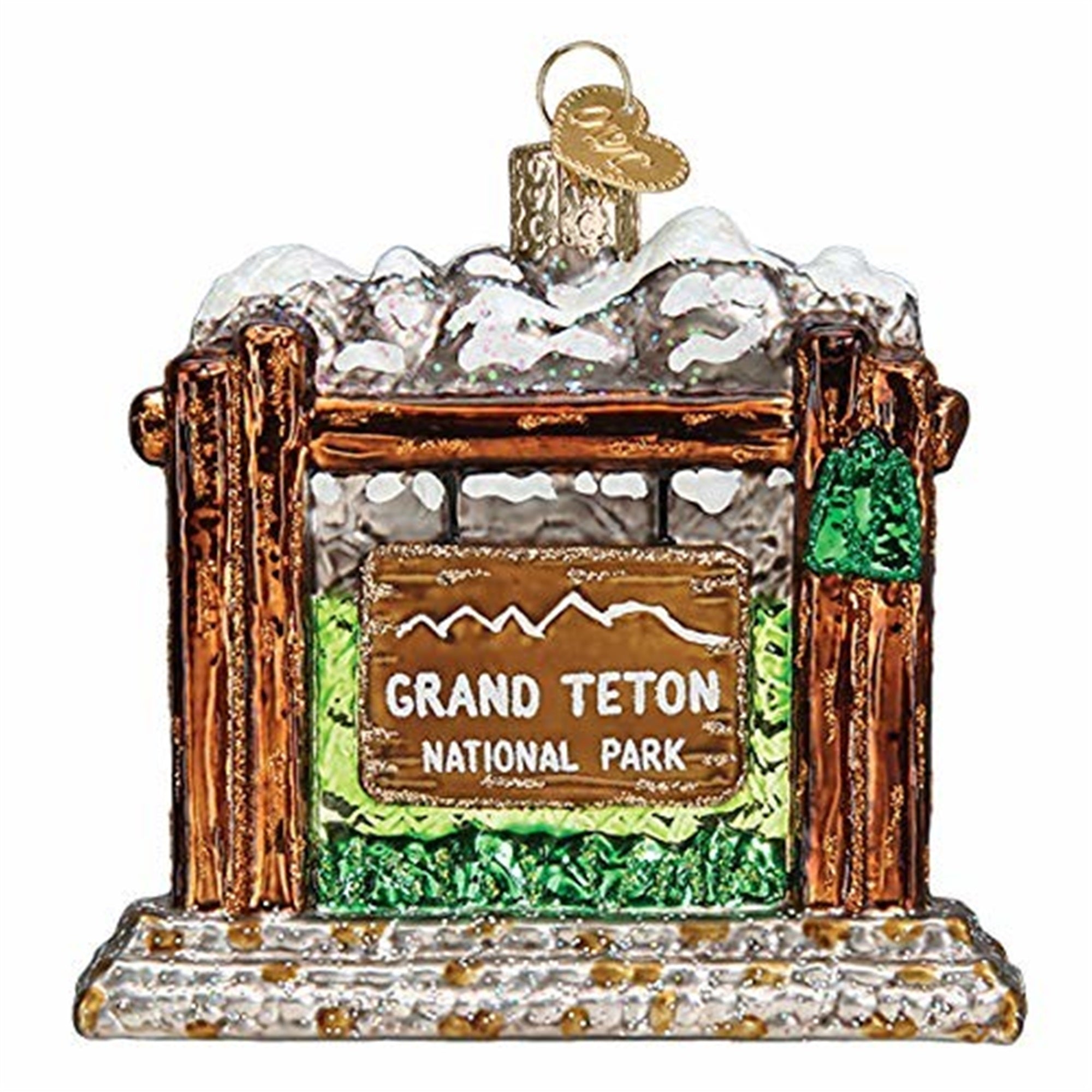 Old World Christmas Glass Blown Grand Teton National Park Ornament