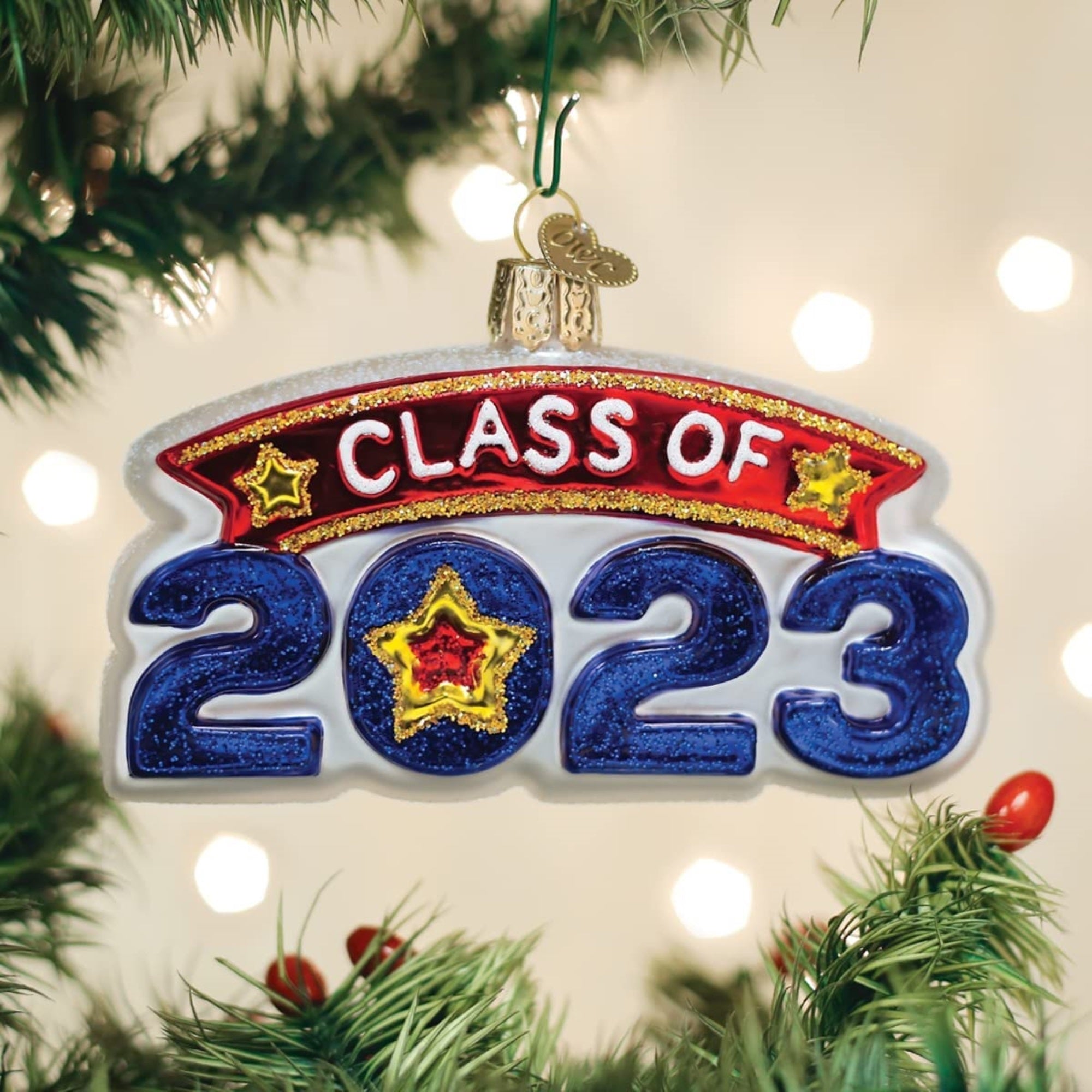 Old World Christmas Blown Glass Christmas Ornaments, Class Of 2023