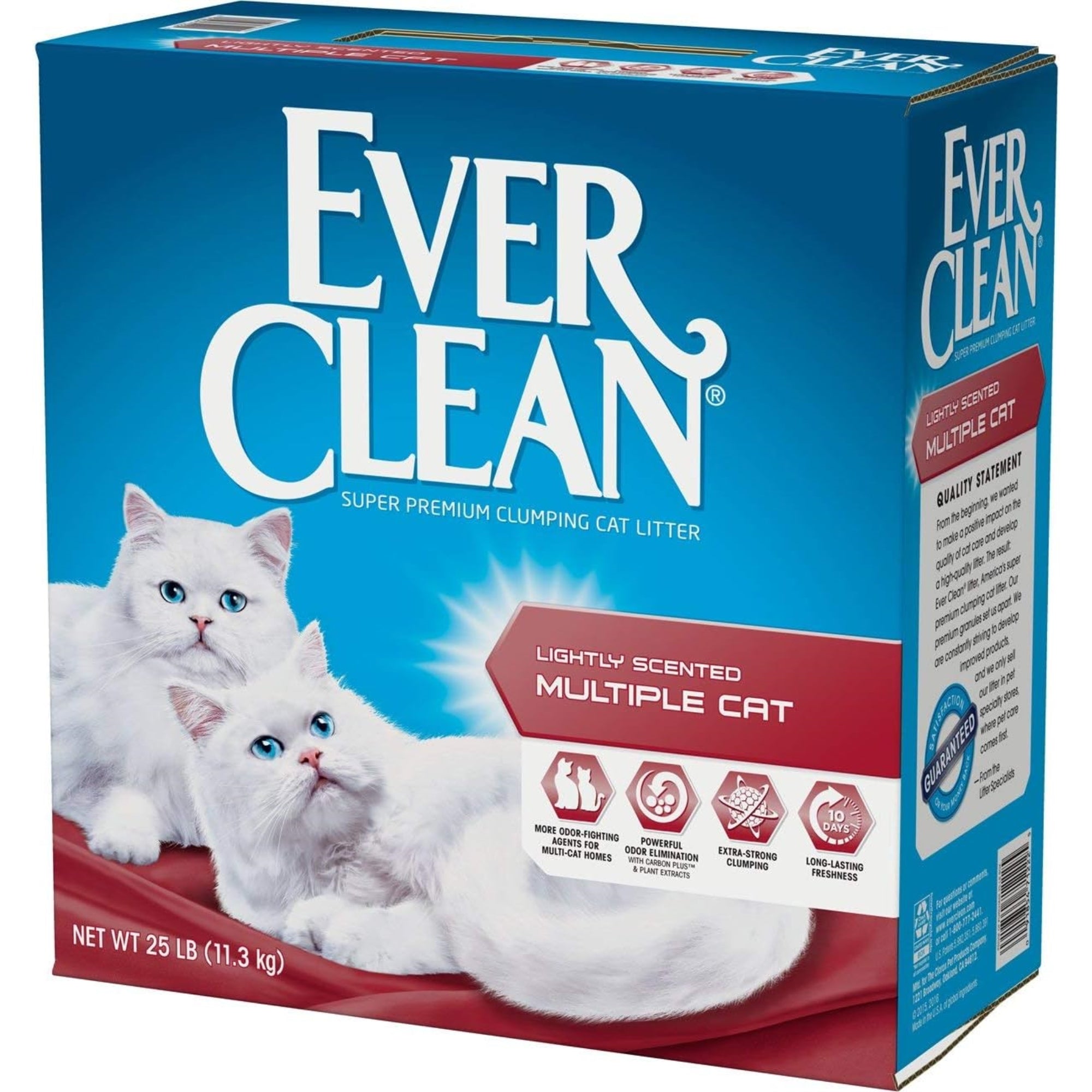 Ever Clean Lightly-Scented Multiple Cat Clumping Clay Litter, 25lb Box