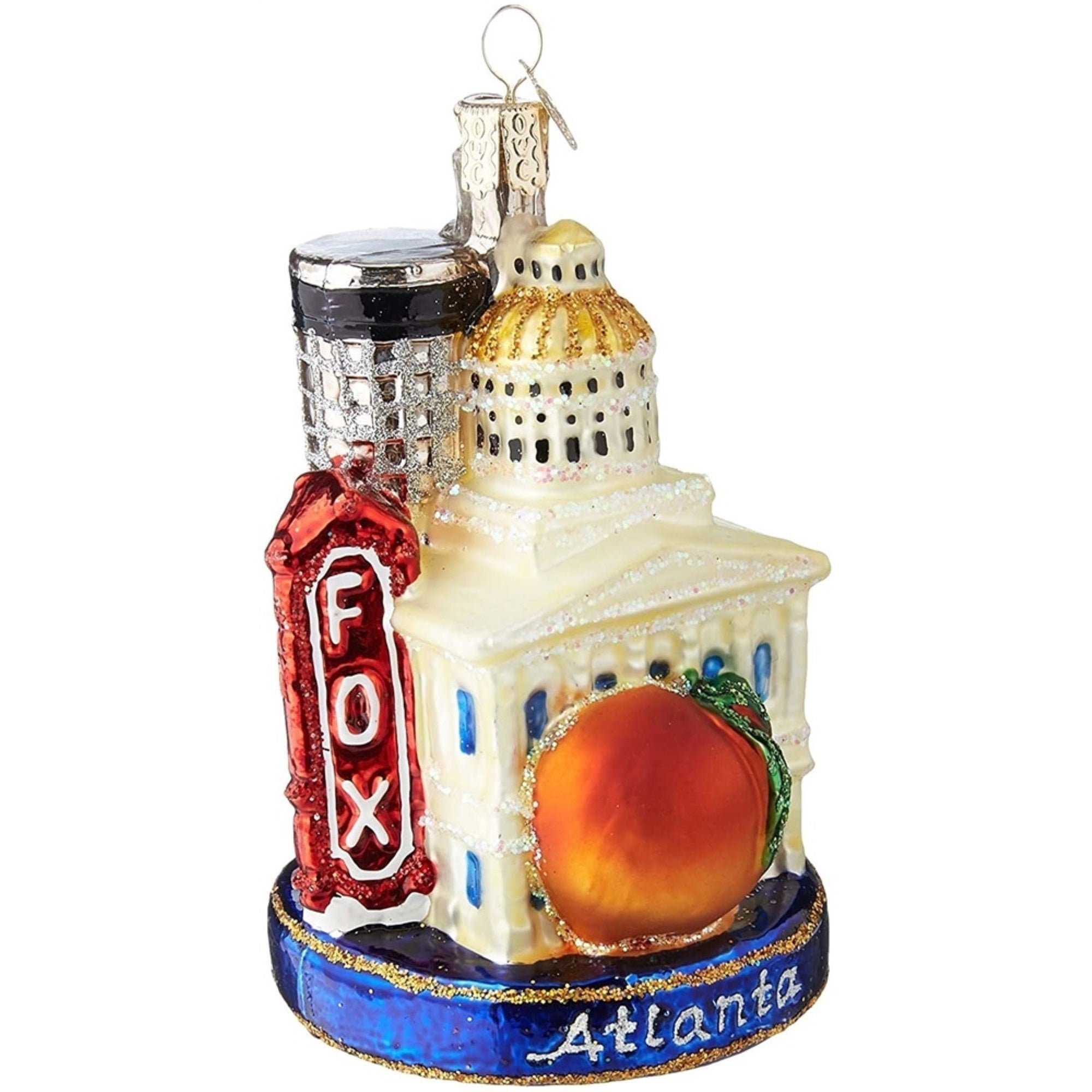 Old World Christmas Blown Glass Christmas Ornament, Atlanta