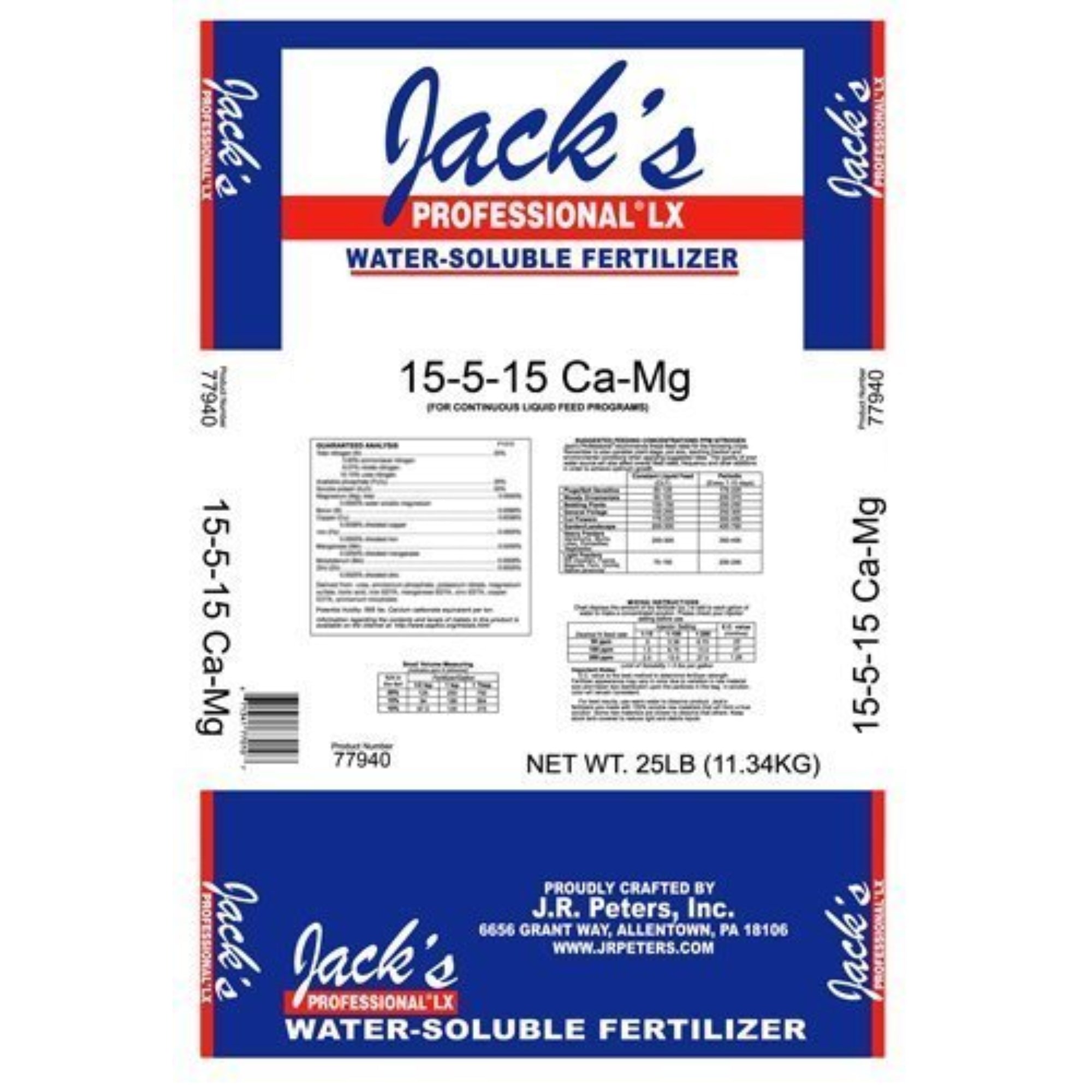 Jack's Professional Calcium Magnesium LX 15-5-15 Fertilizer, 25 lb