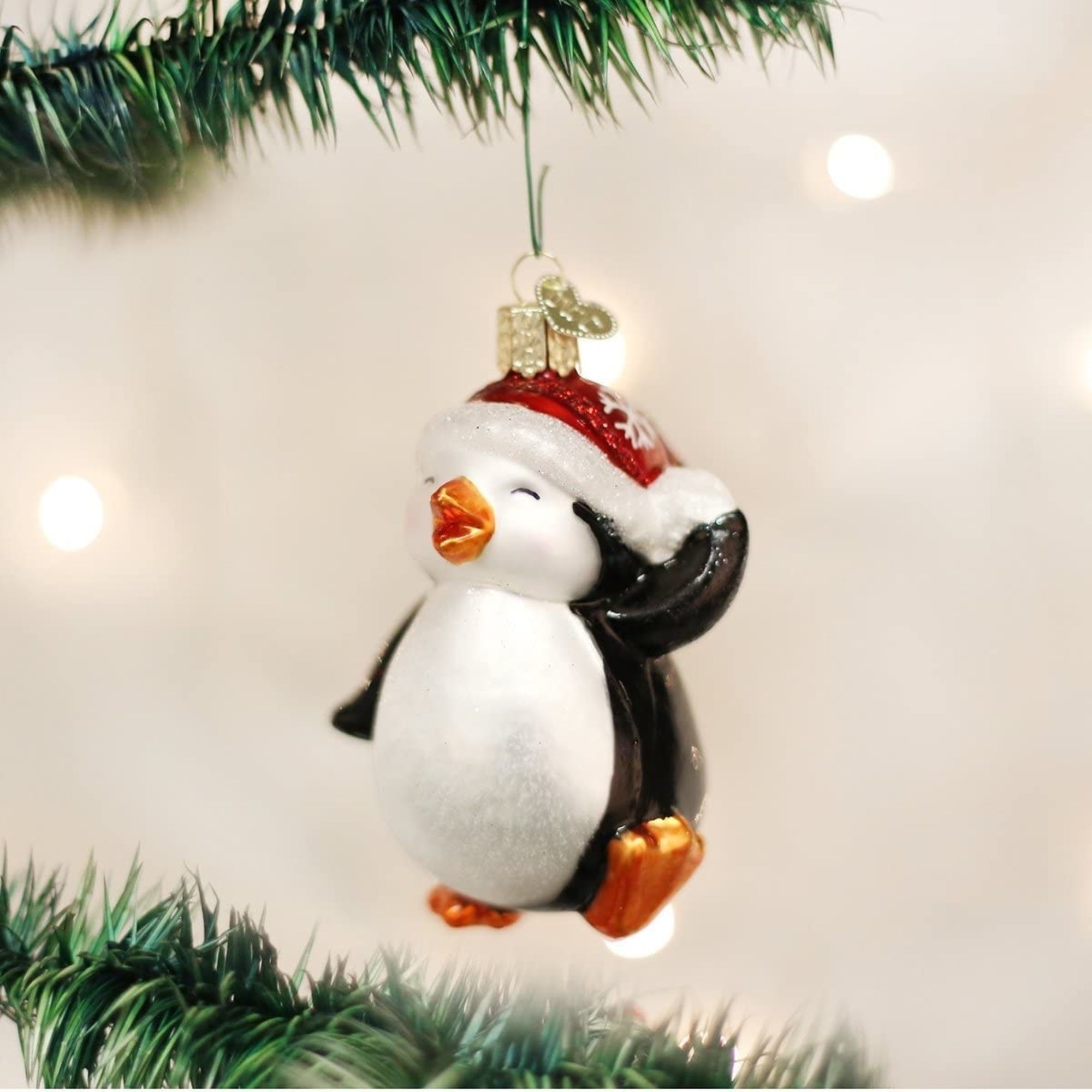 Old World Christmas Blown Glass Christmas Ornament, Dancing Penguin