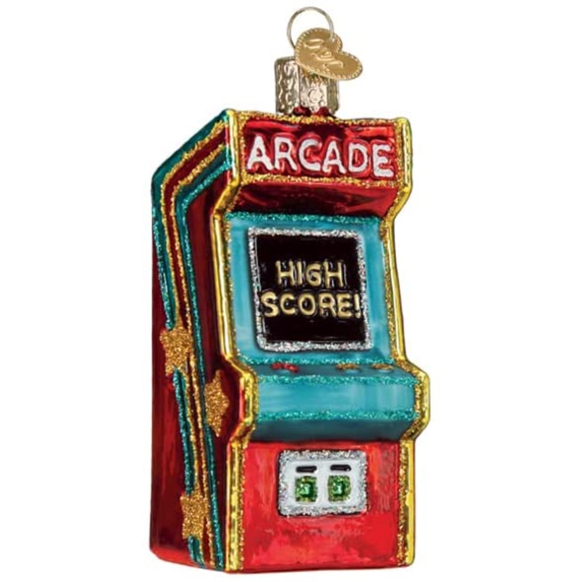 Old World Christmas Glass Blown Tree Ornament, Arcade Game