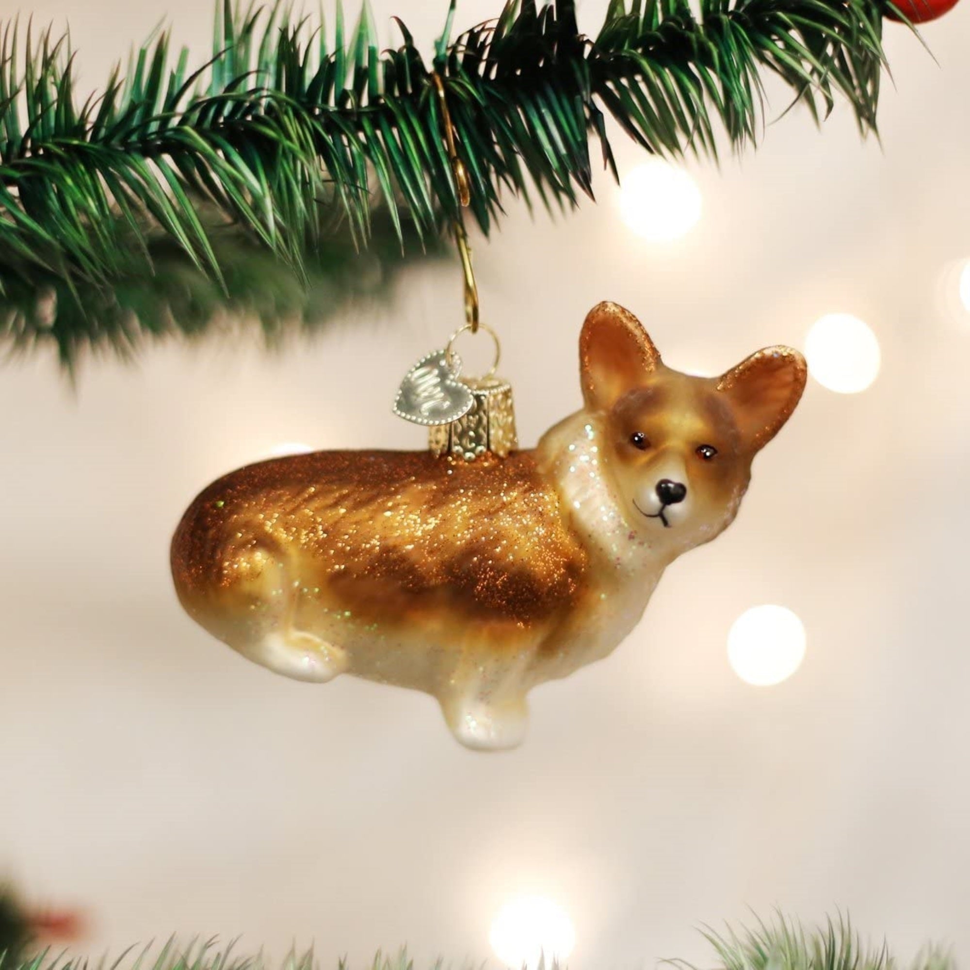 Old World Christmas Pembroke Welsh Corgi Glass Blown Ornament