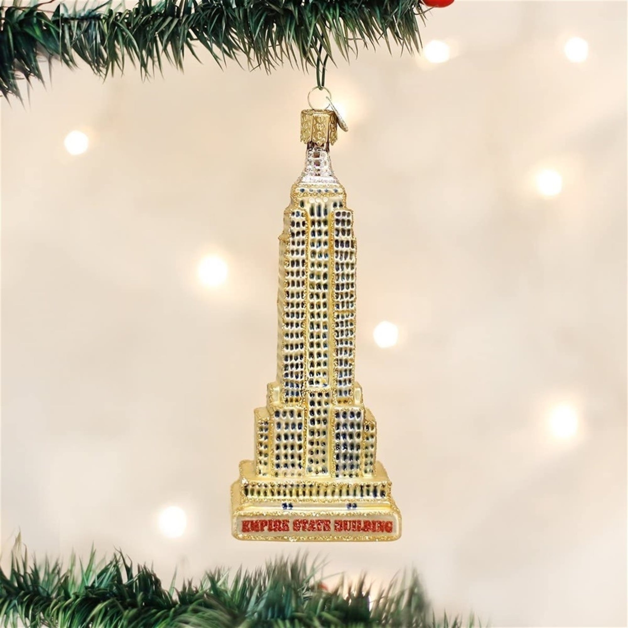 Old World Christmas Glass Blown Empire State Building Ornament