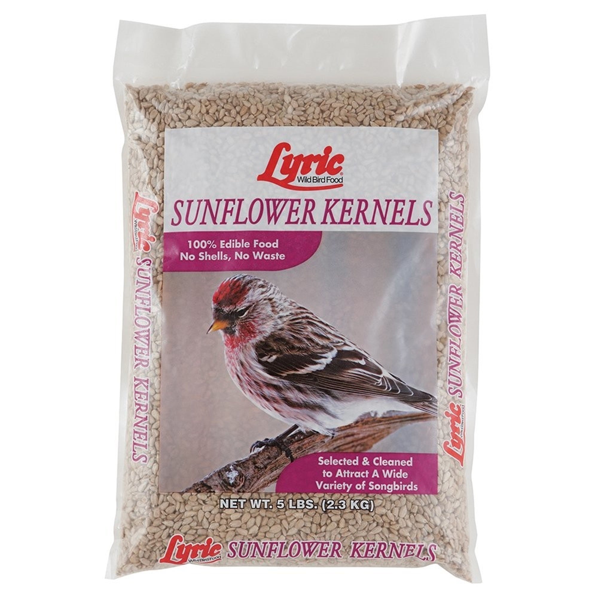 Lyric Sunflower Bird Food Kernels, 5 Lb Bag