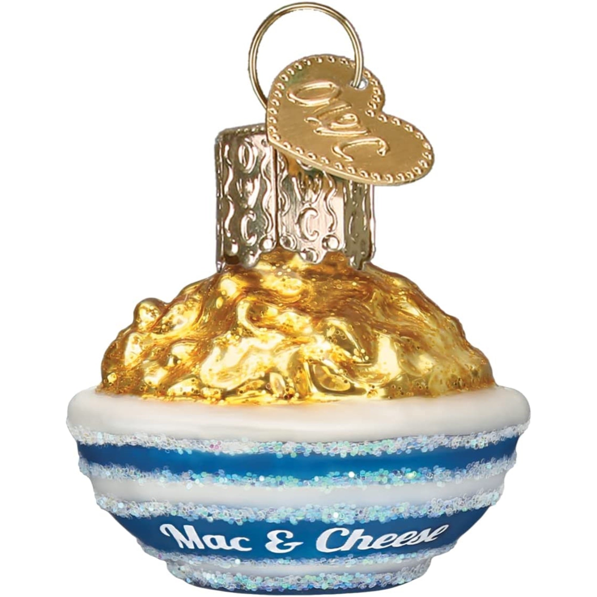 Old World Christmas Mini Blown Glass Mac & Cheese Ornament, 1.5"